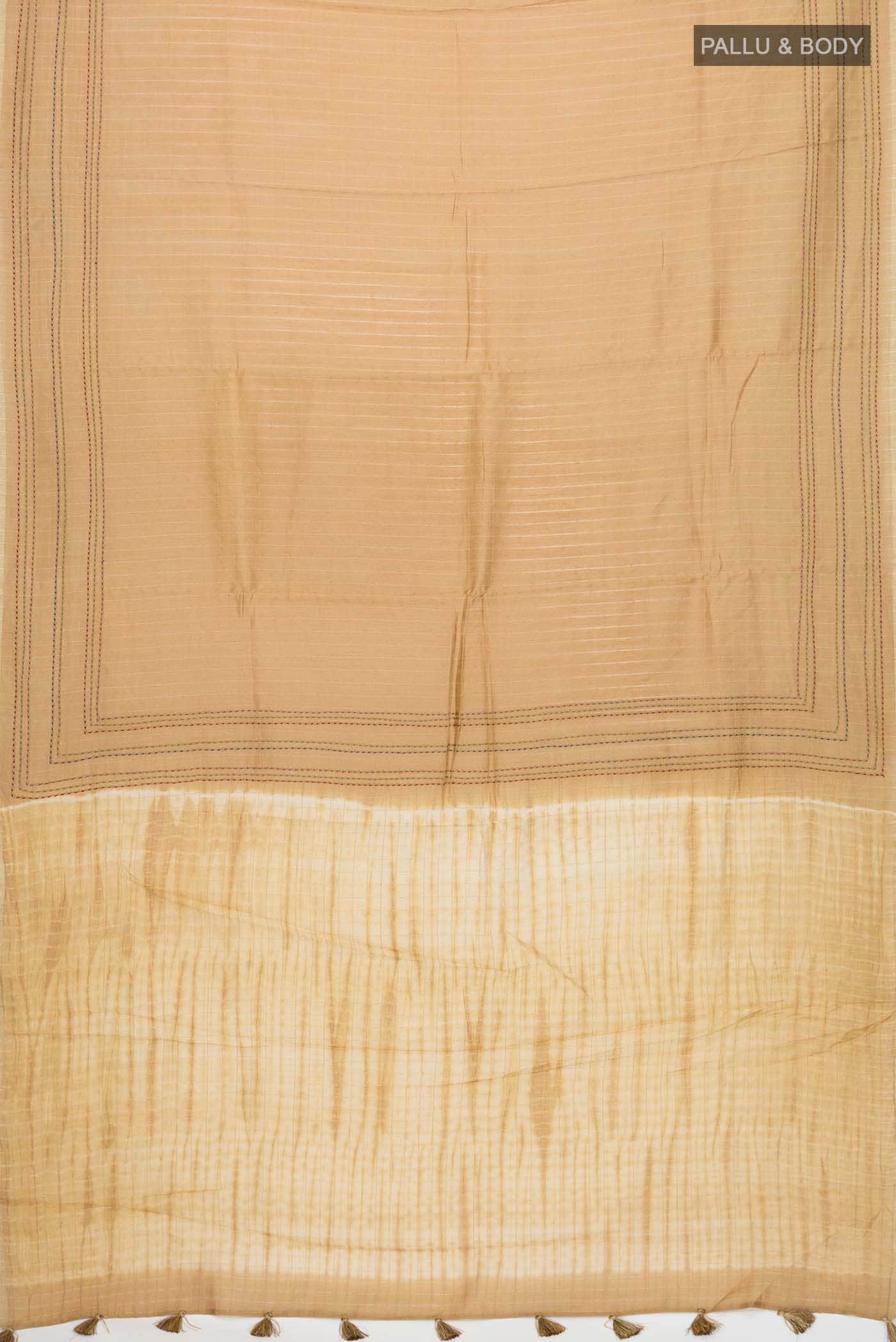 Gold Bhagalpuri Tussar Silk Saree