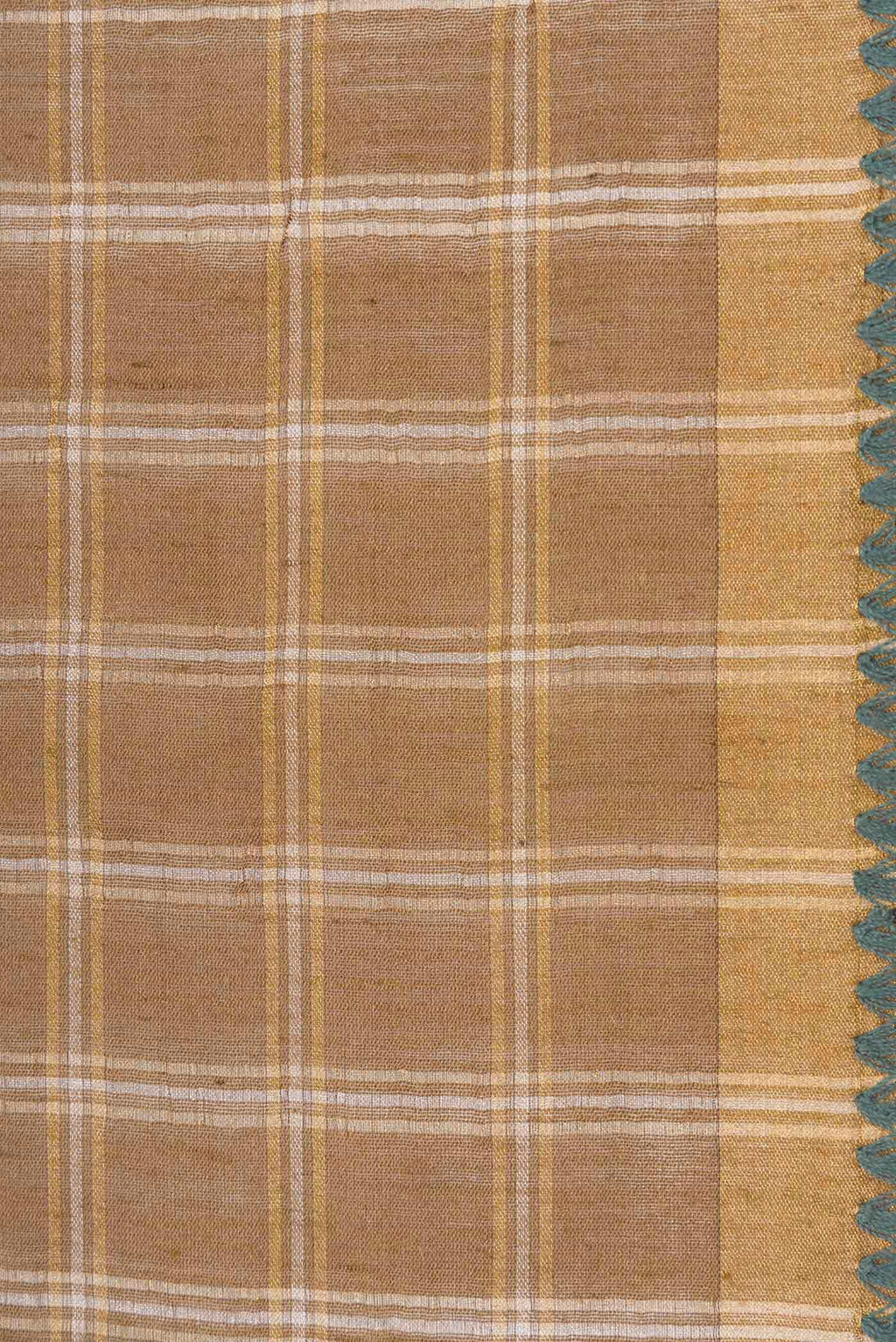 Dark Beige Dual Tone Tussar Silk Saree