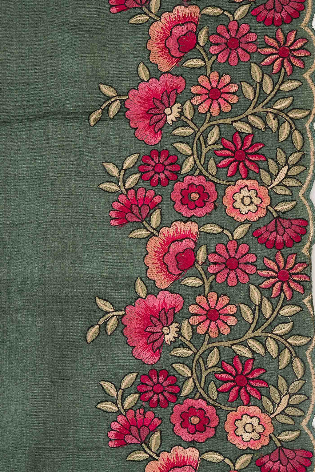 Green Dual Tone Tussar Silk Saree