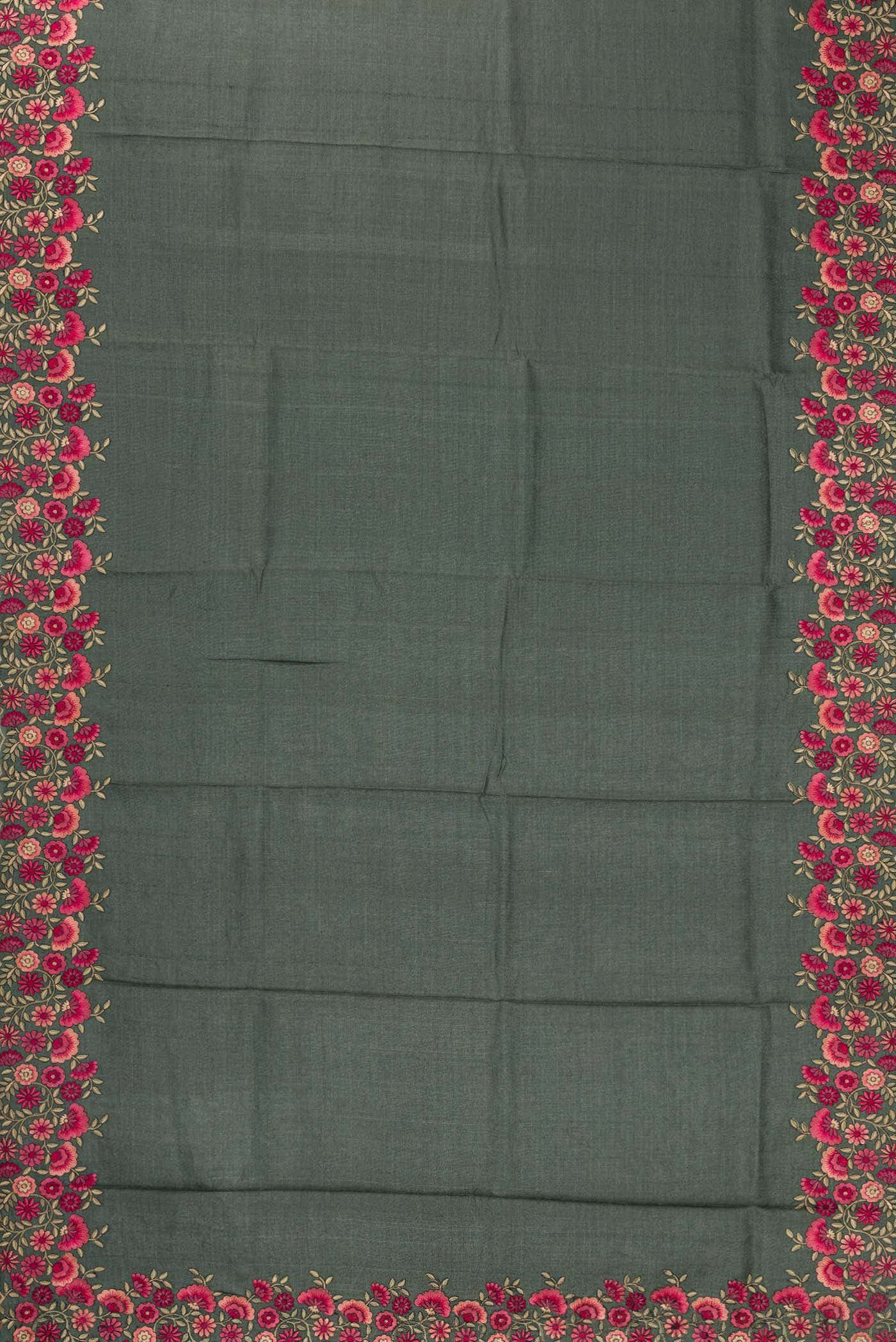 Green Dual Tone Tussar Silk Saree