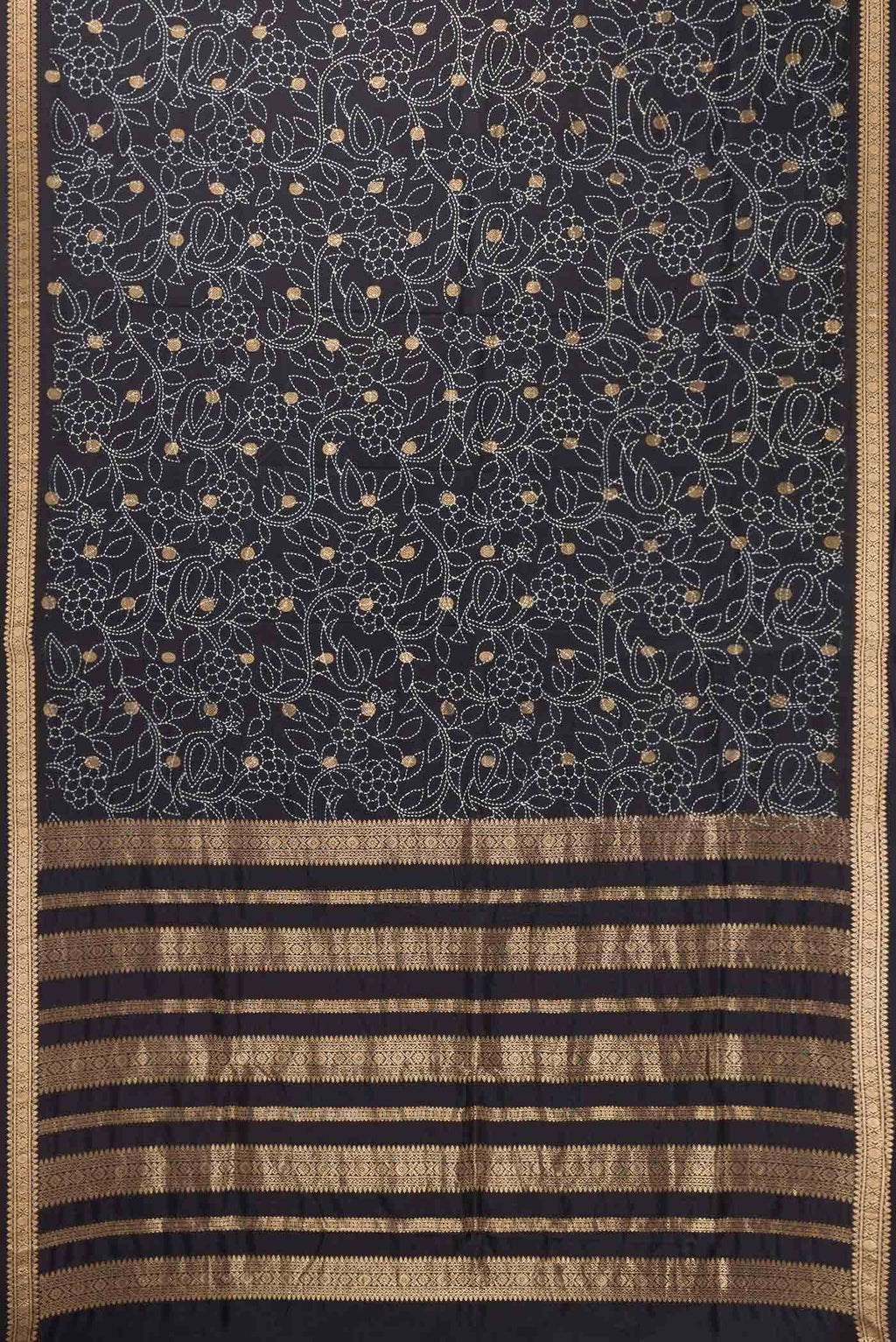 Black Kanchipuram Silk Saree