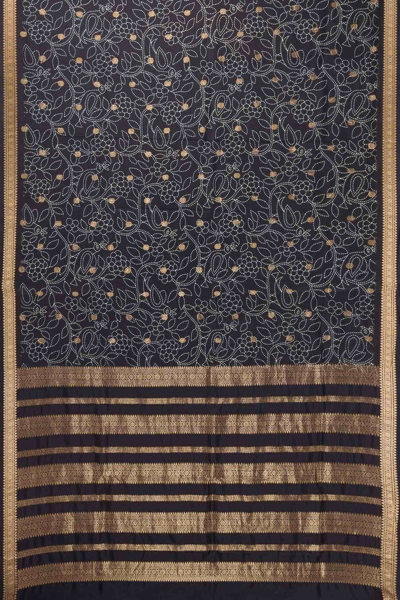 Black Kanchipuram Silk Saree