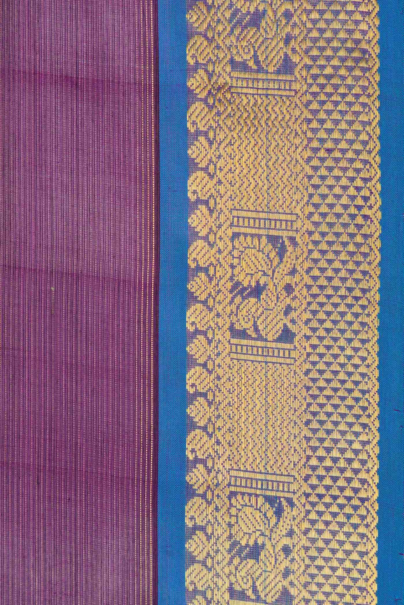 Purple Dual Tone Silk Cotton Saree