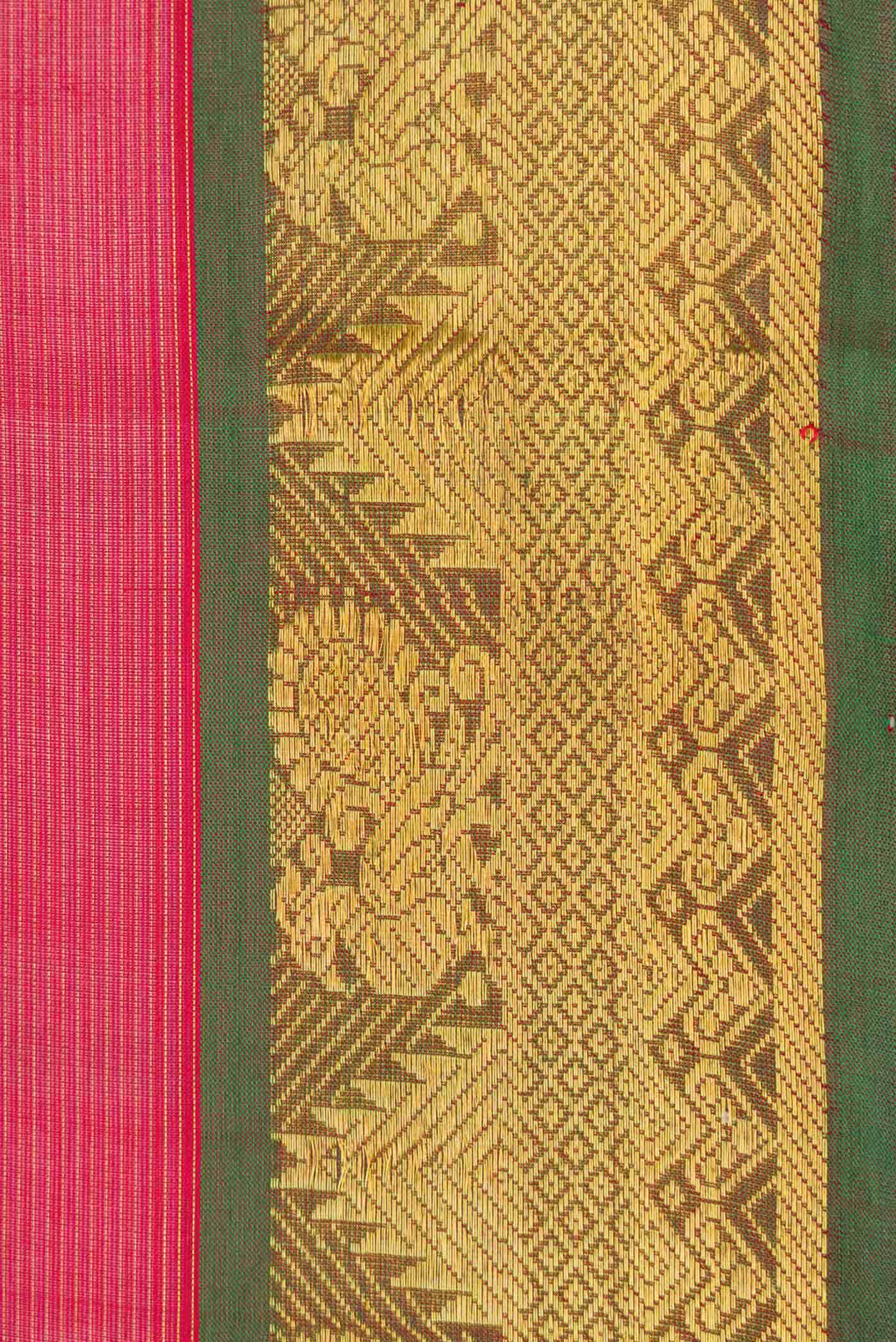 Red Dual Tone Silk Cotton Saree