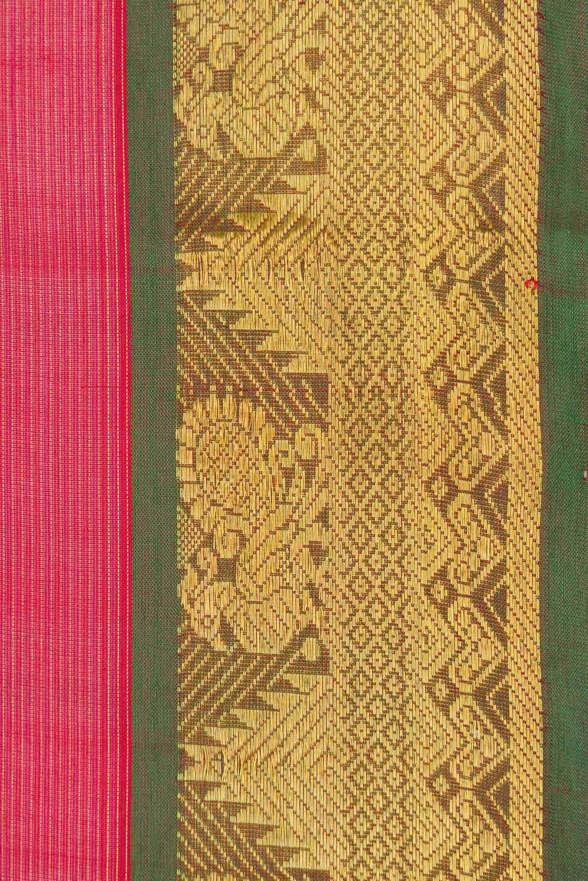 Red Dual Tone Silk Cotton Saree