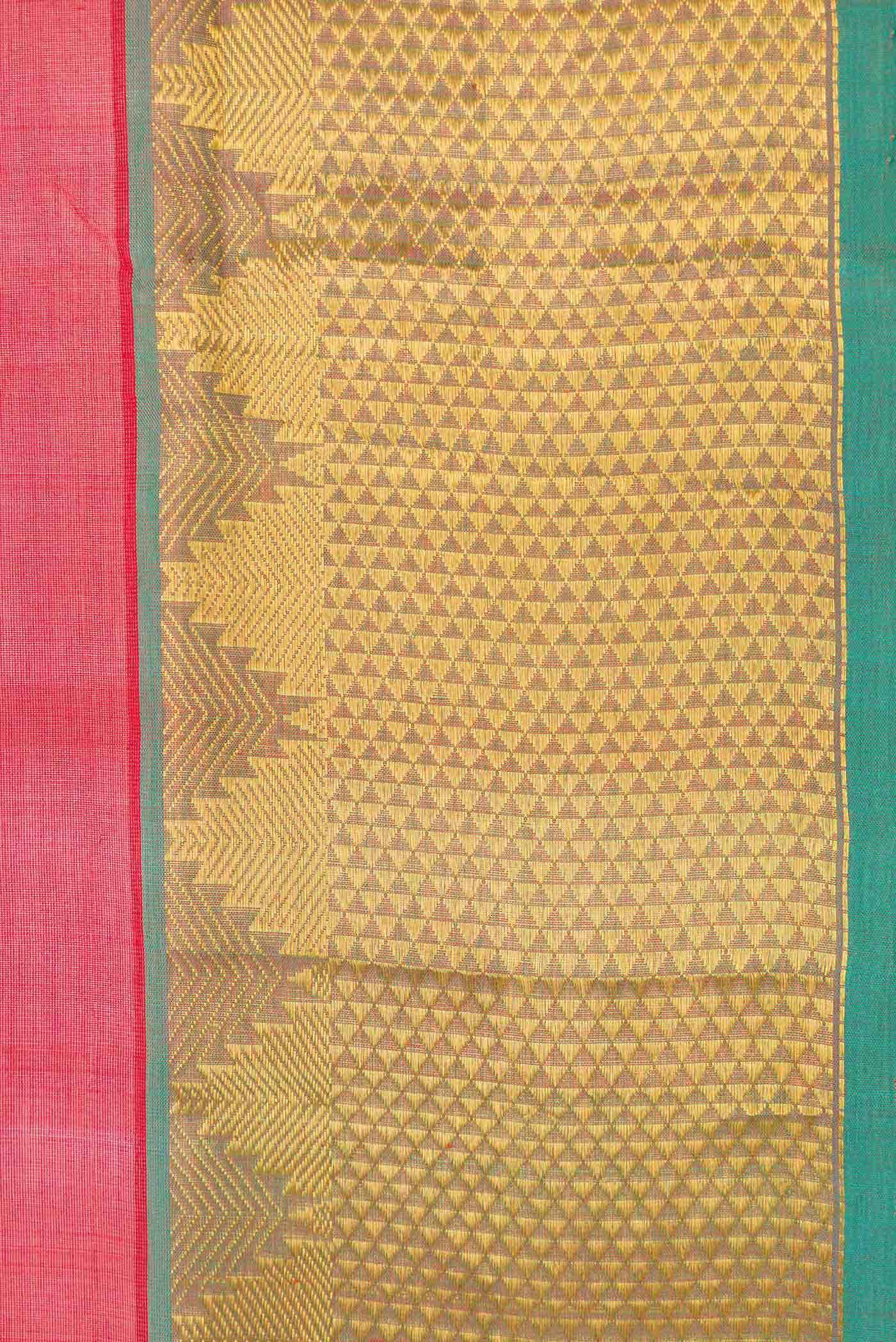 Red Dual Tone Silk Cotton Saree