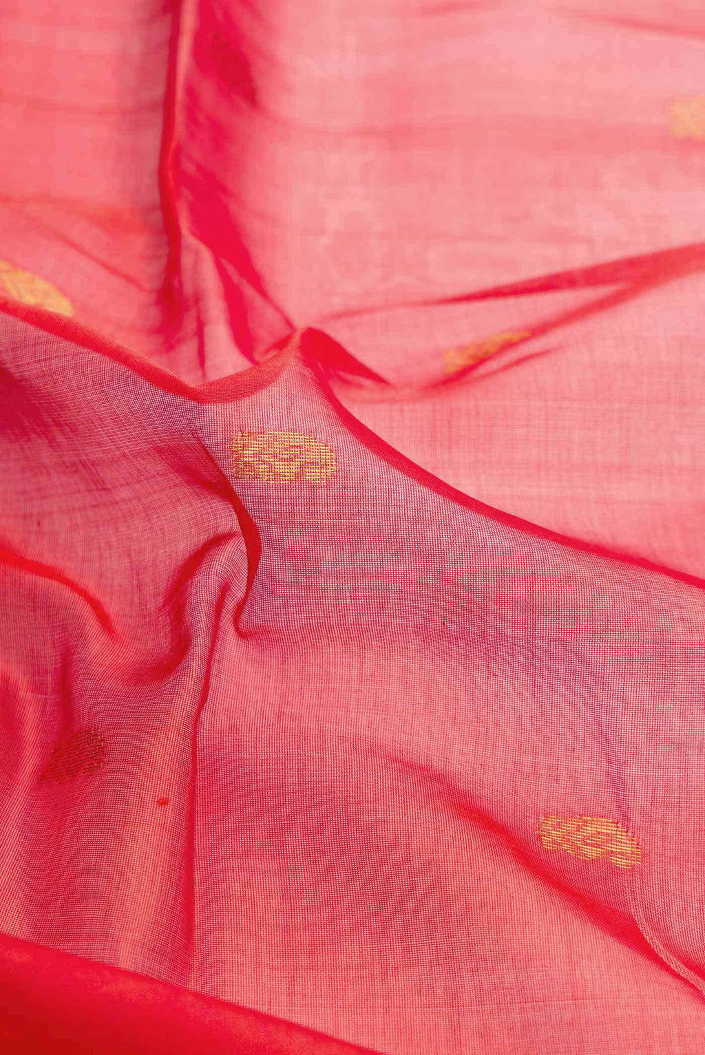 Red Dual Tone Silk Cotton Saree