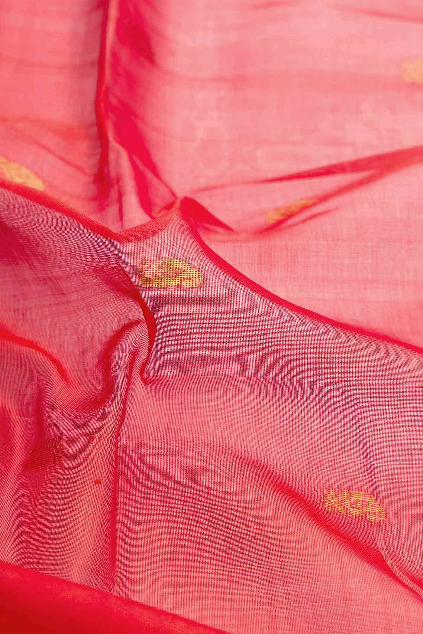 Red Dual Tone Silk Cotton Saree