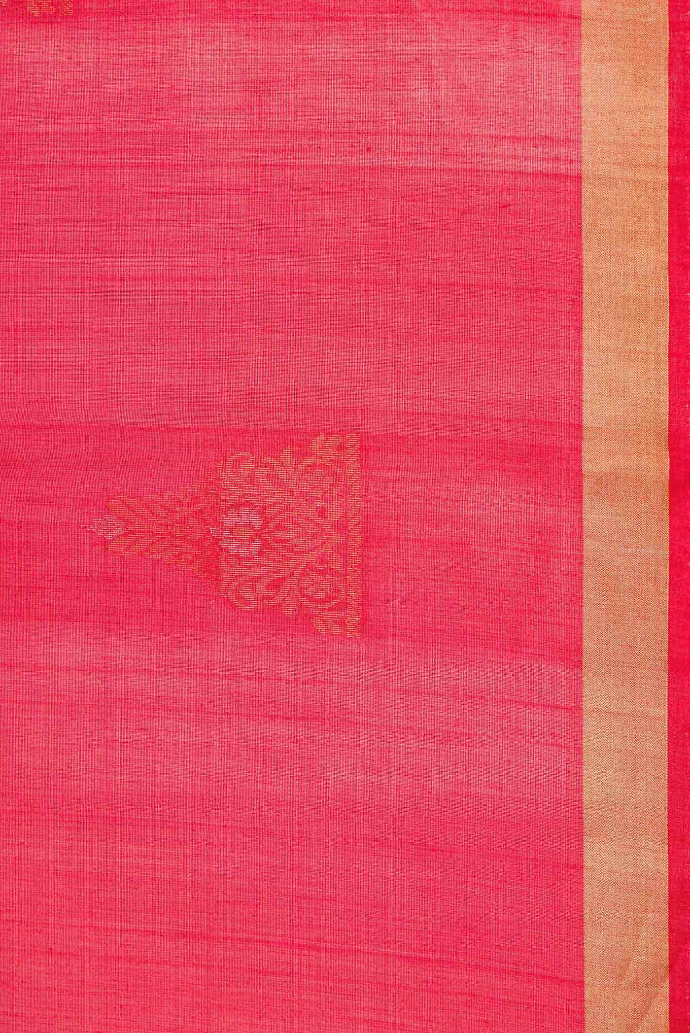 Red Dual Tone Silk Cotton Saree