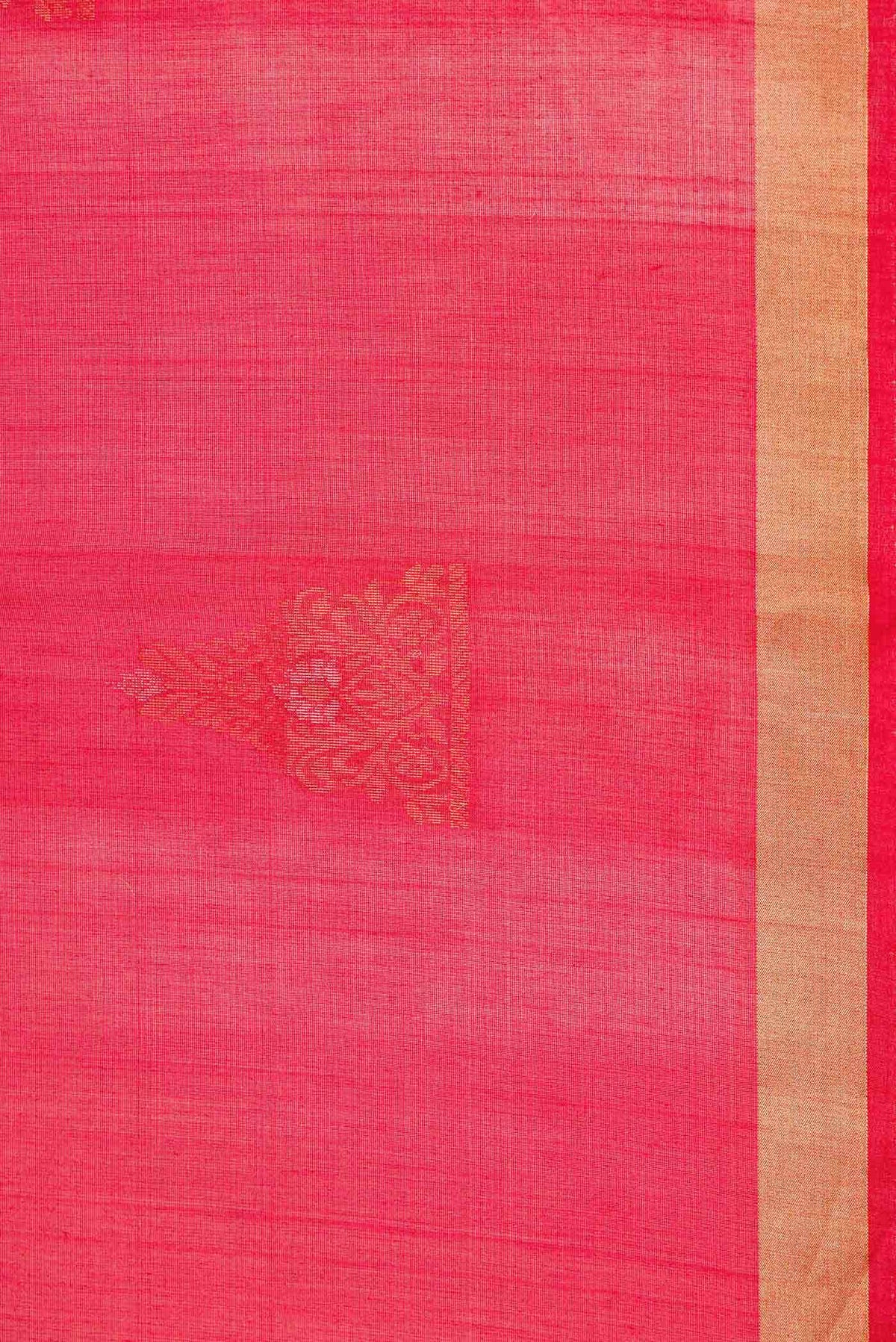 Red Dual Tone Silk Cotton Saree