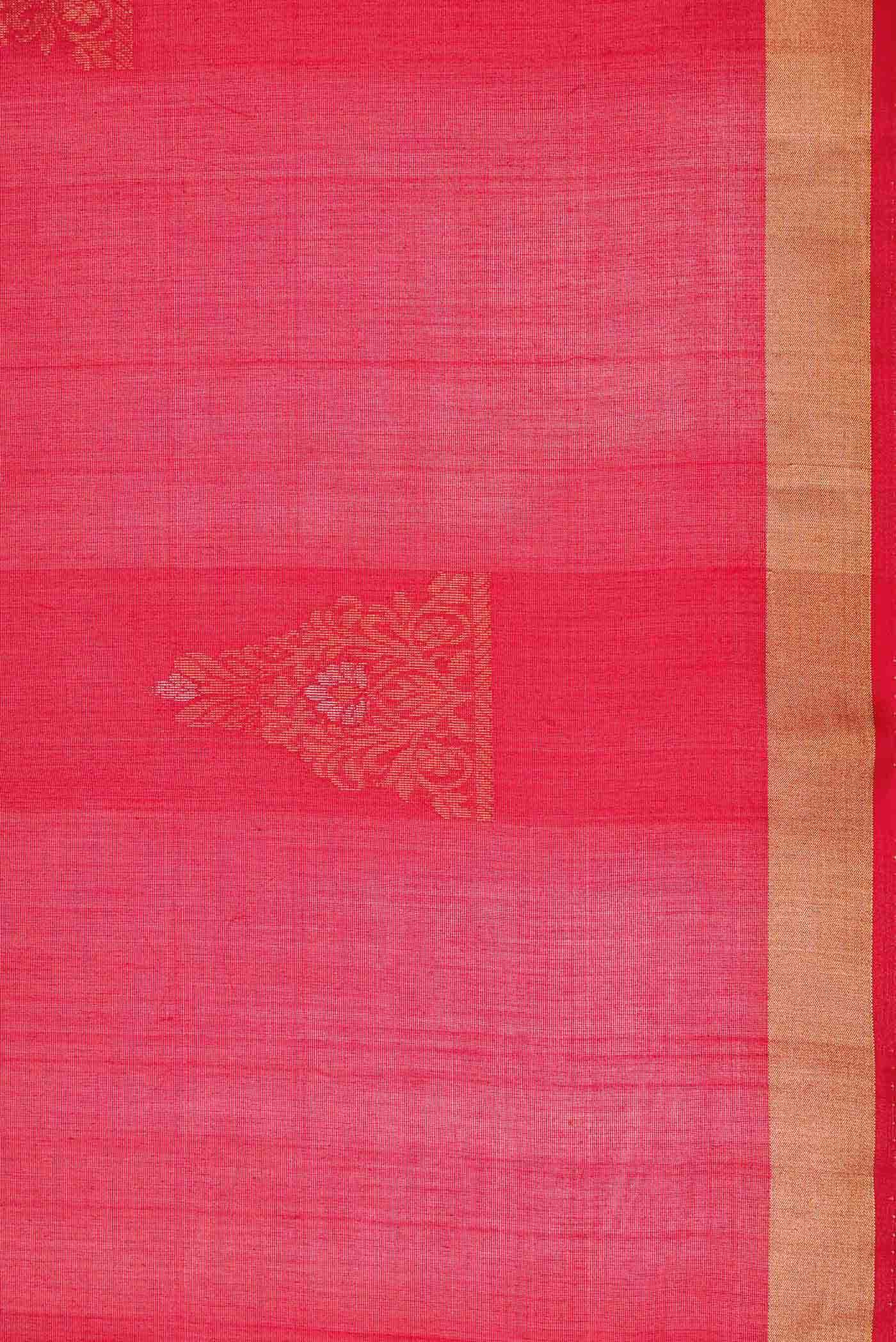 Red Dual Tone Silk Cotton Saree