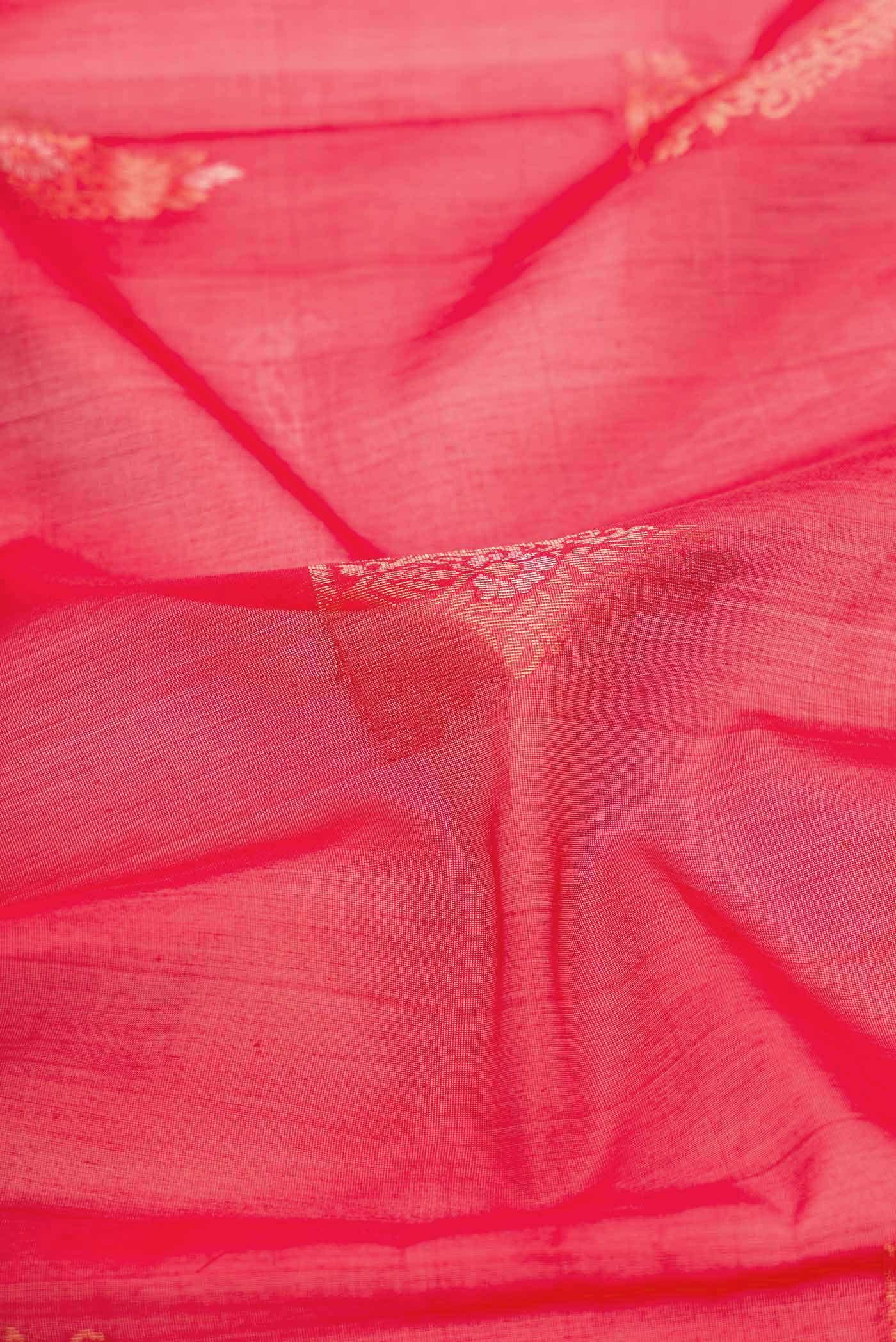 Red Dual Tone Silk Cotton Saree