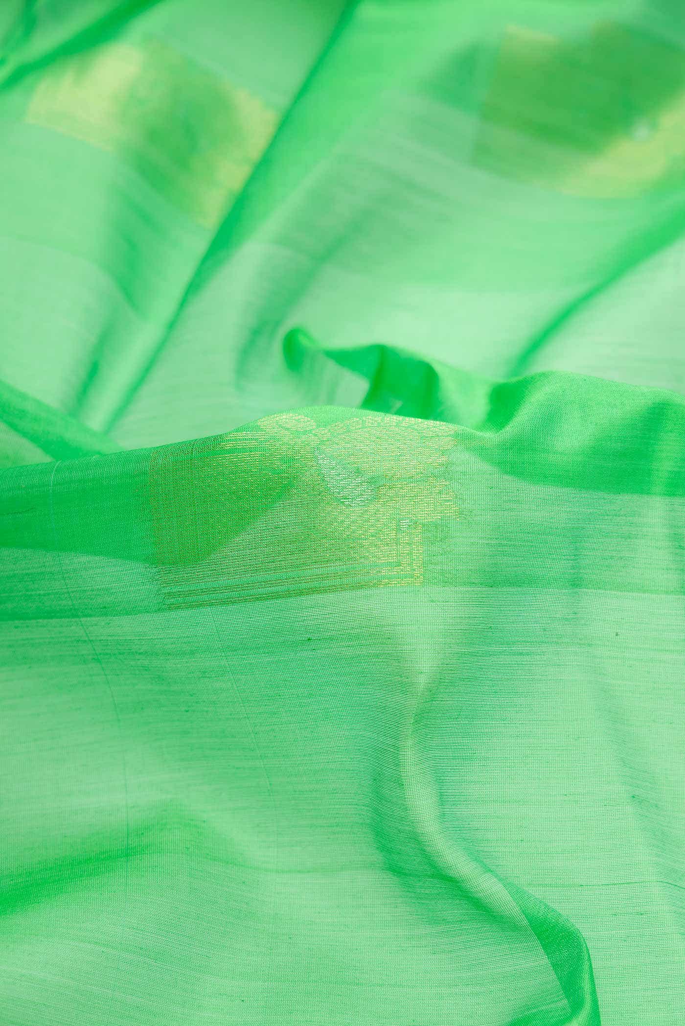 Green Silk Cotton Saree