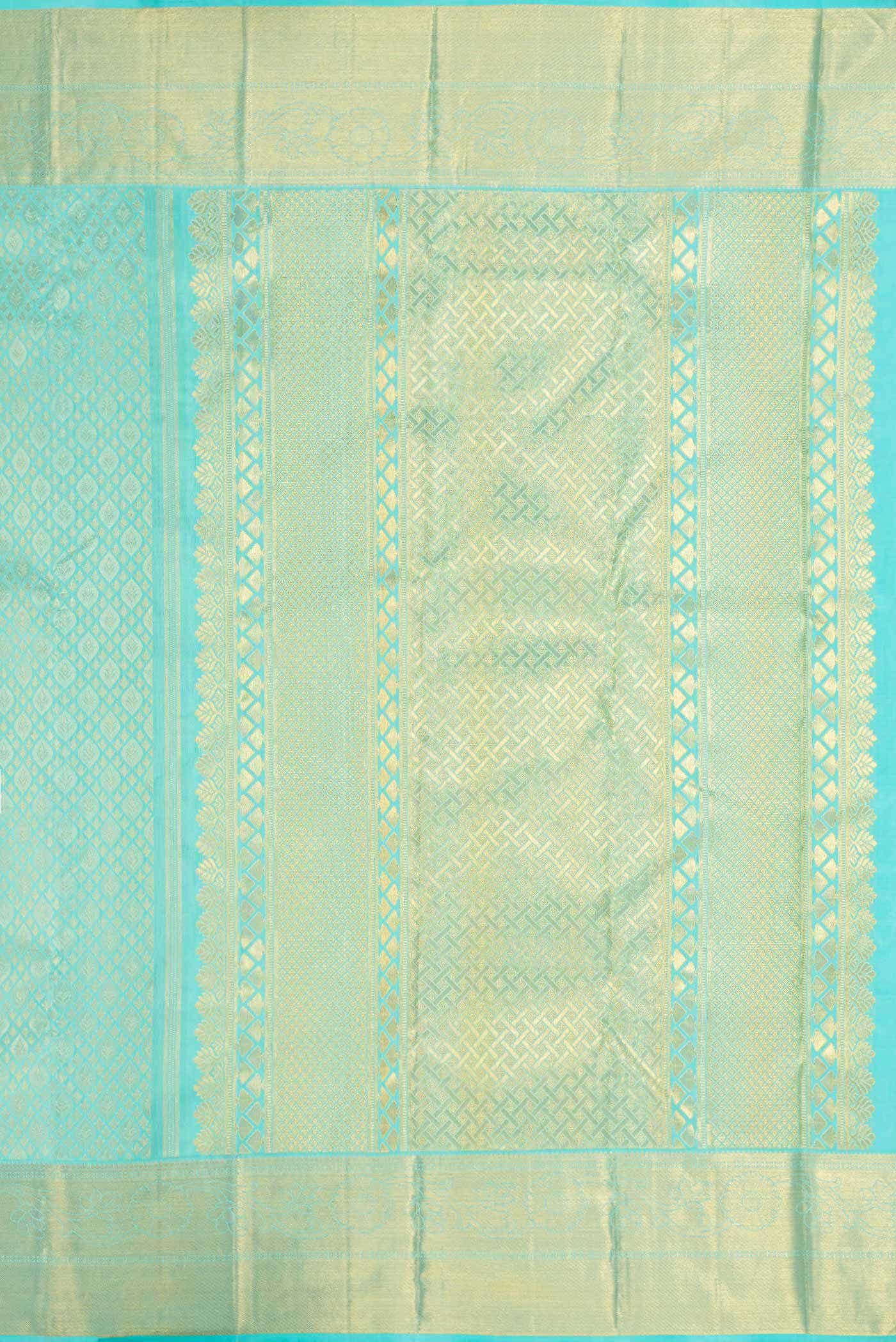 Sky Blue Dual Tone Kanchipuram Silk Saree