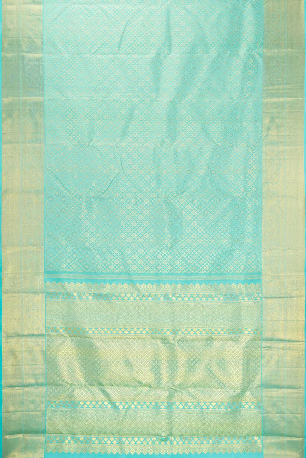 Sky Blue Dual Tone Kanchipuram Silk Saree