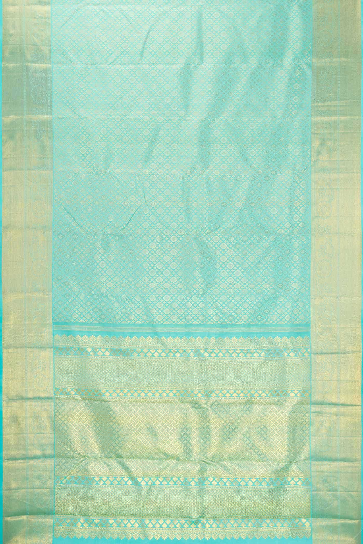 Sky Blue Dual Tone Kanchipuram Silk Saree