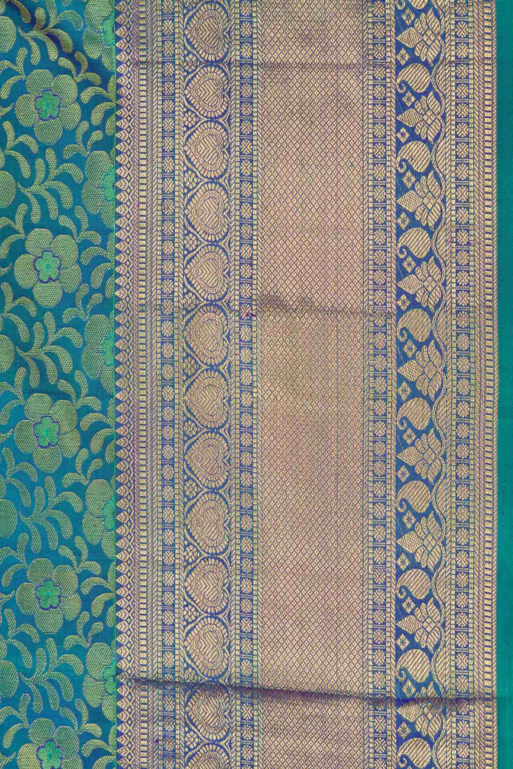 Green Dual Tone Kanchipuram Silk Saree