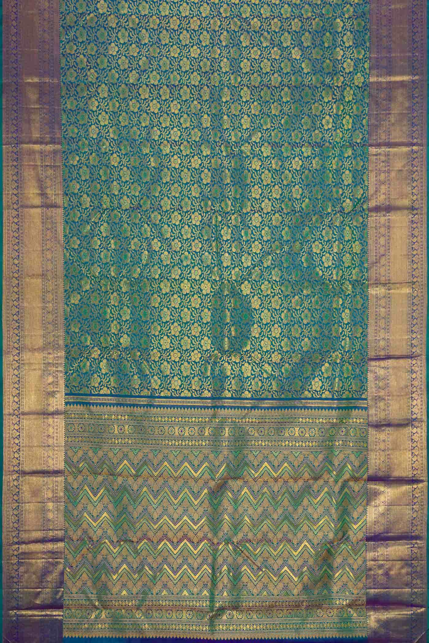 Green Dual Tone Kanchipuram Silk Saree