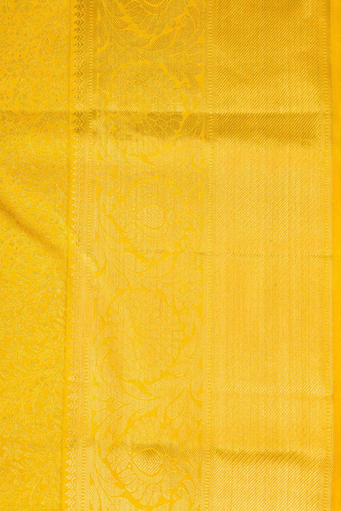Yellow Dual Tone Kanchipuram Silk Saree