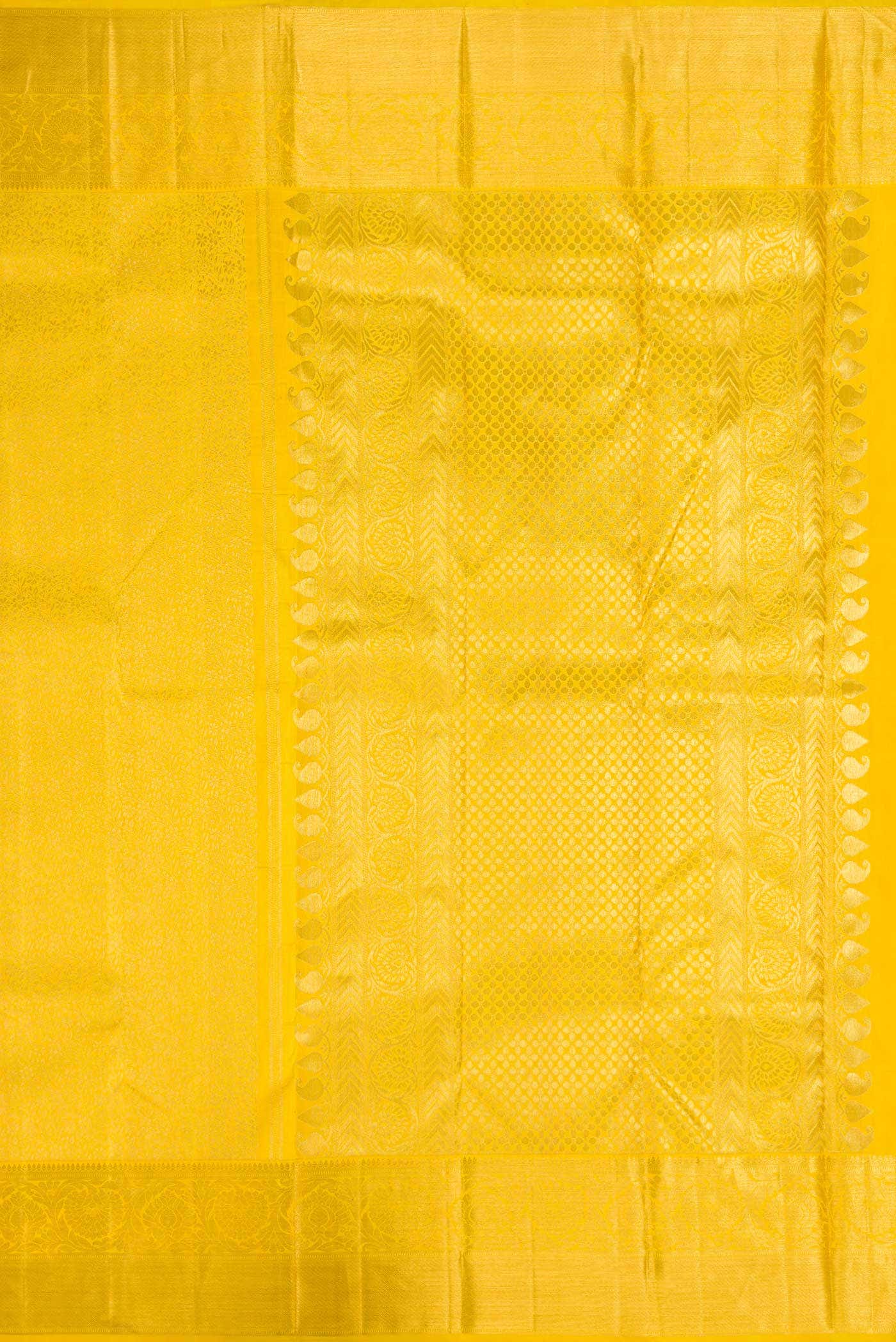 Yellow Dual Tone Kanchipuram Silk Saree