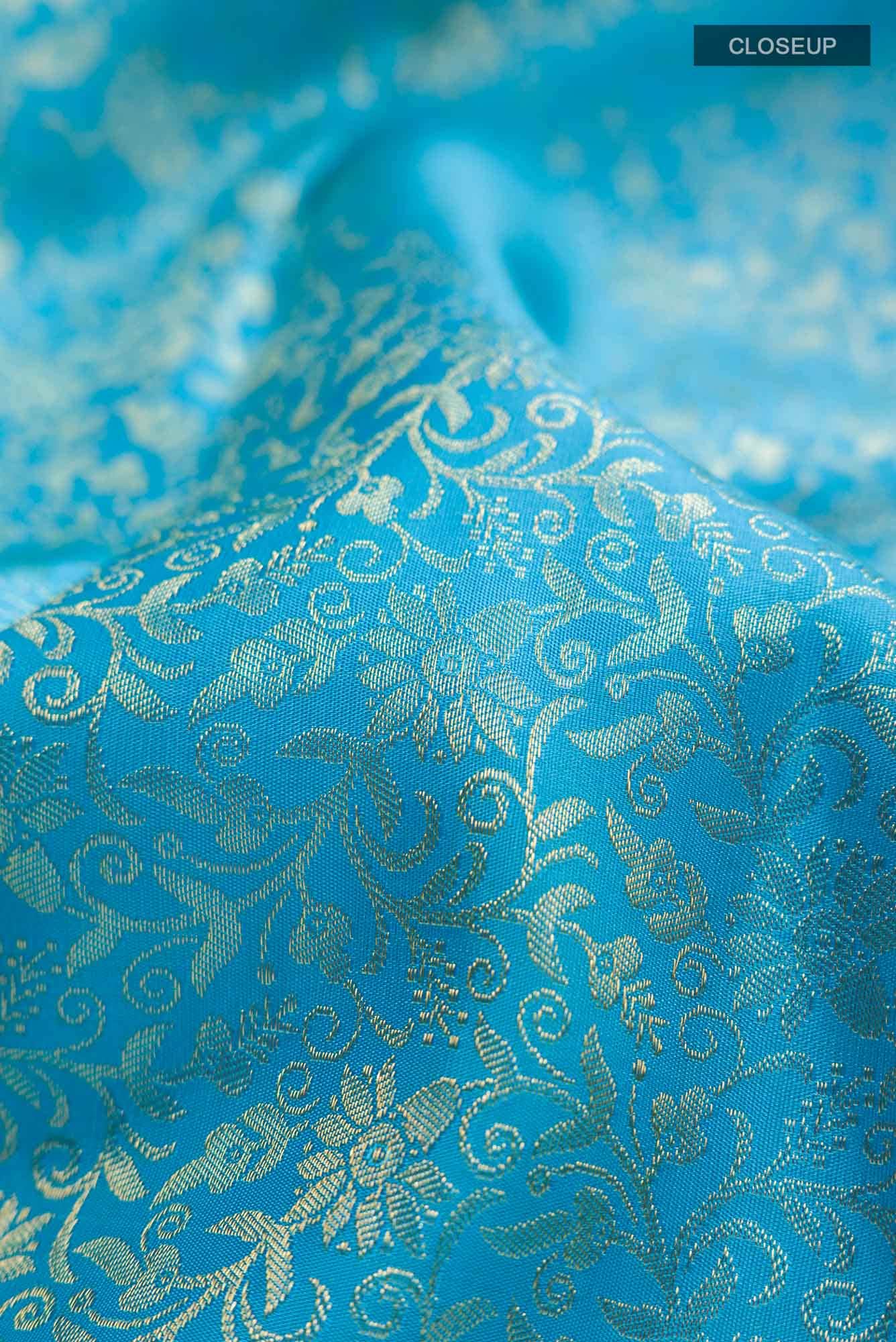 Blue Kanchipuram Silk Saree