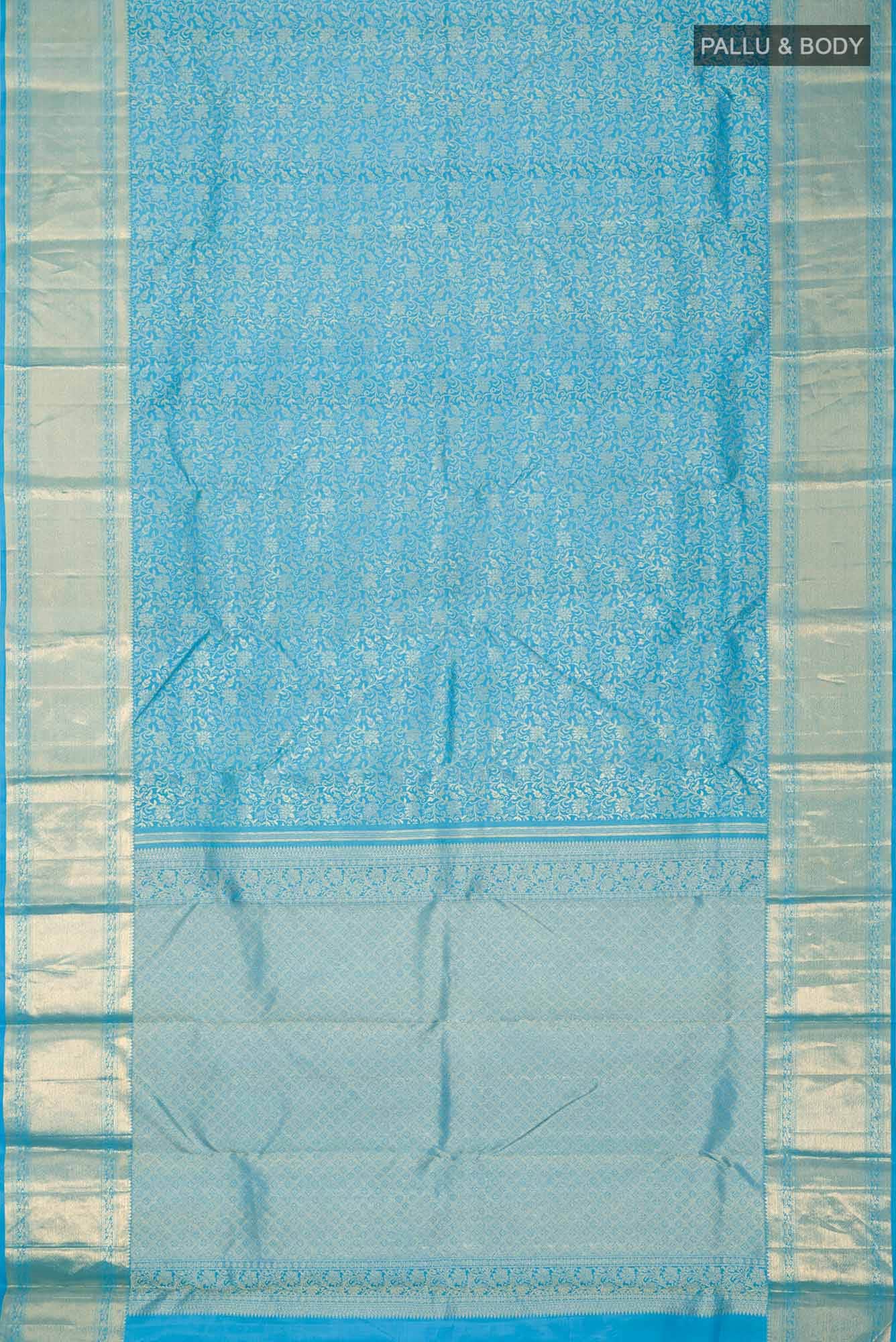 Blue Kanchipuram Silk Saree