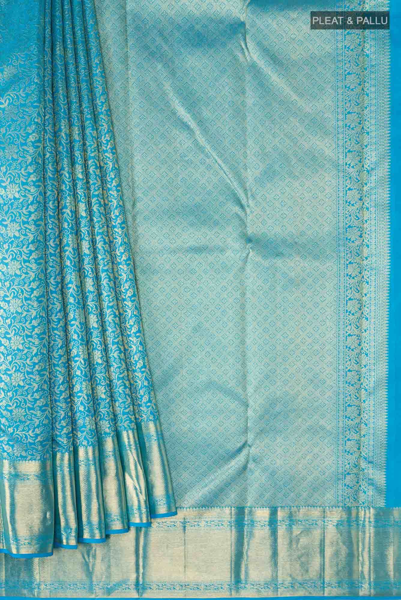 Blue Kanchipuram Silk Saree