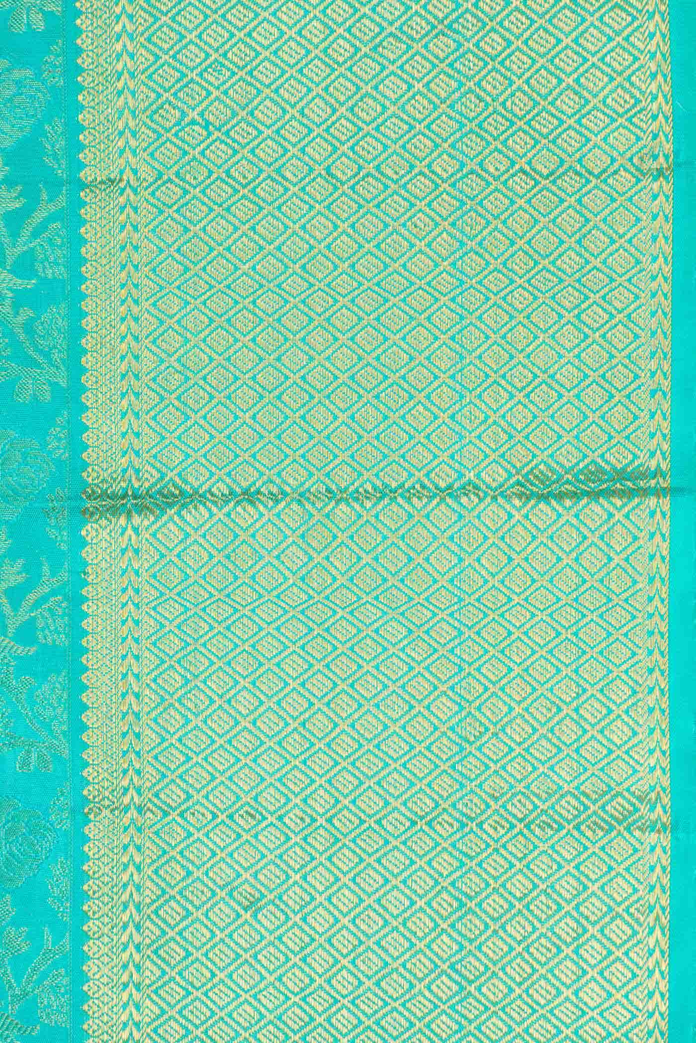 Light Blue Dual Tone Kanchipuram Silk Saree