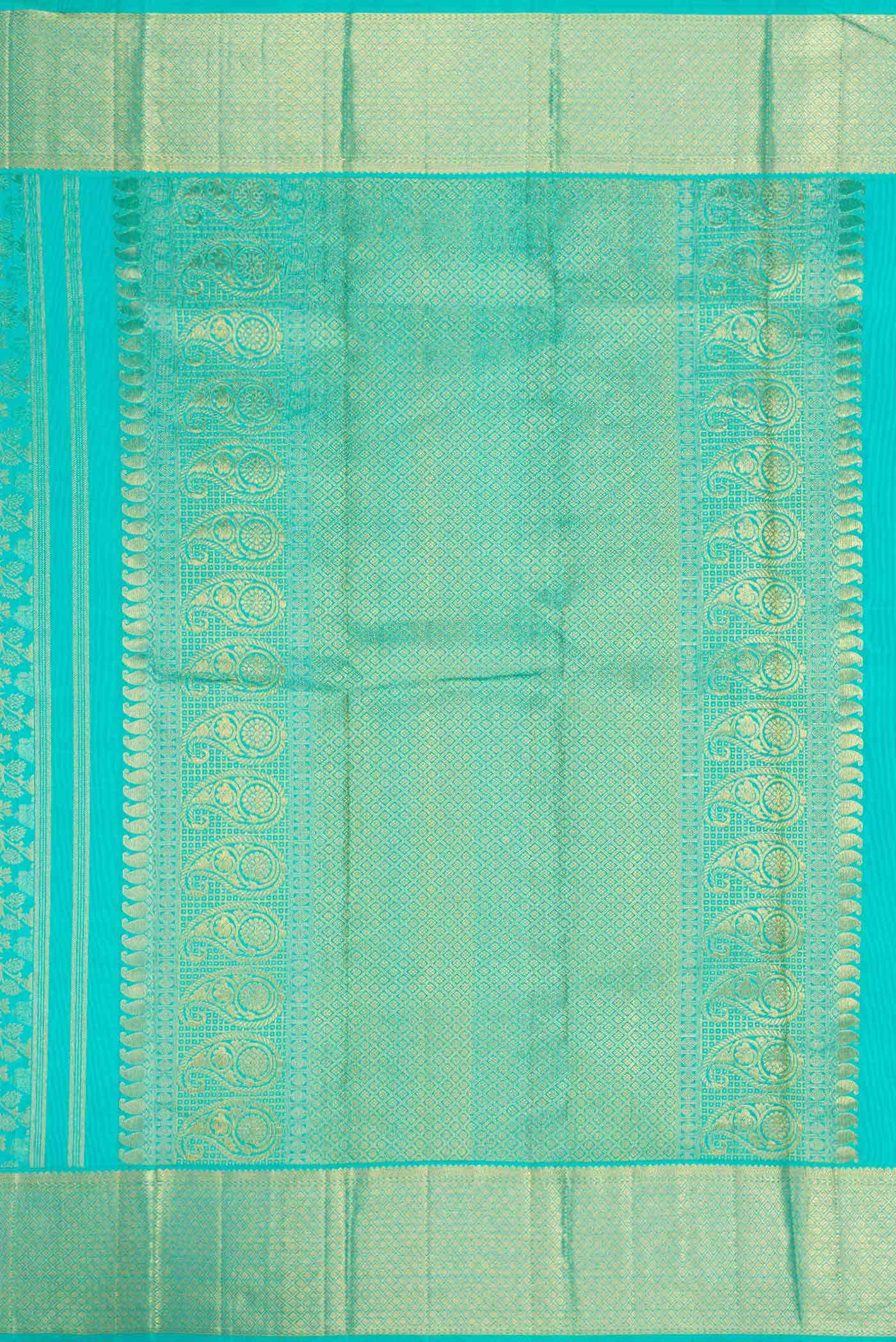 Light Blue Dual Tone Kanchipuram Silk Saree