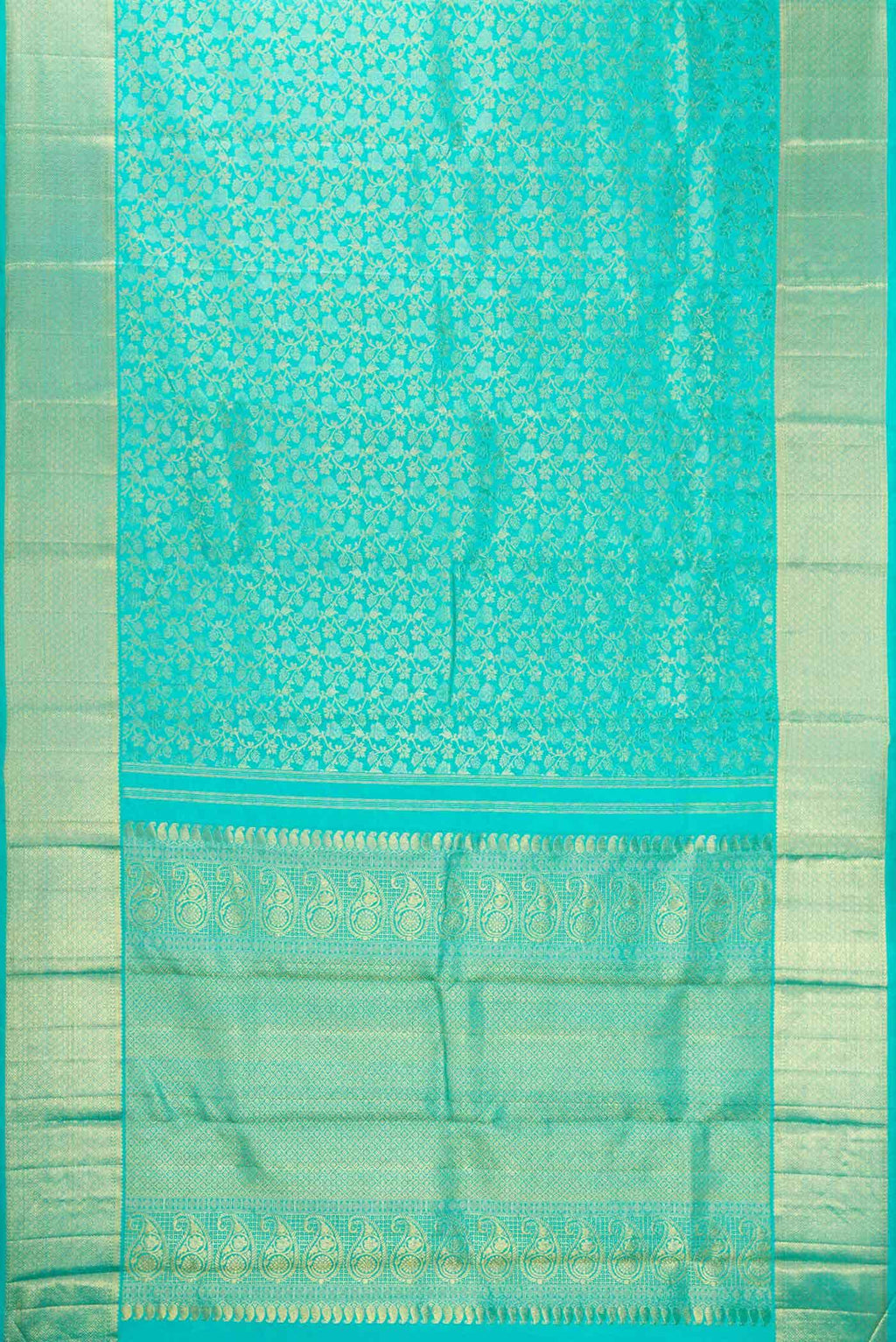 Light Blue Dual Tone Kanchipuram Silk Saree