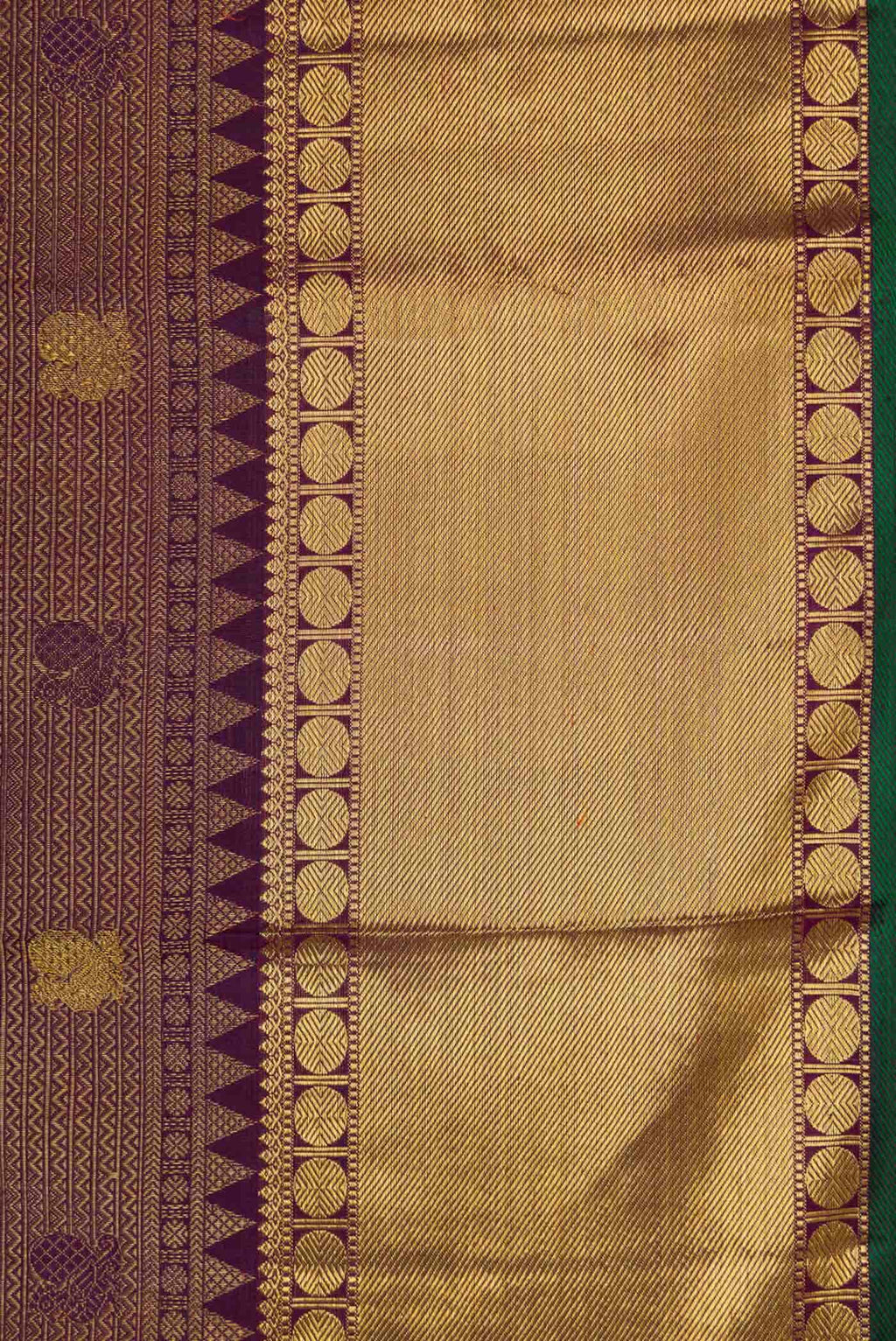 Pure Silk Pure Zari Burgundy Dual Tone Kanchipuram Saree