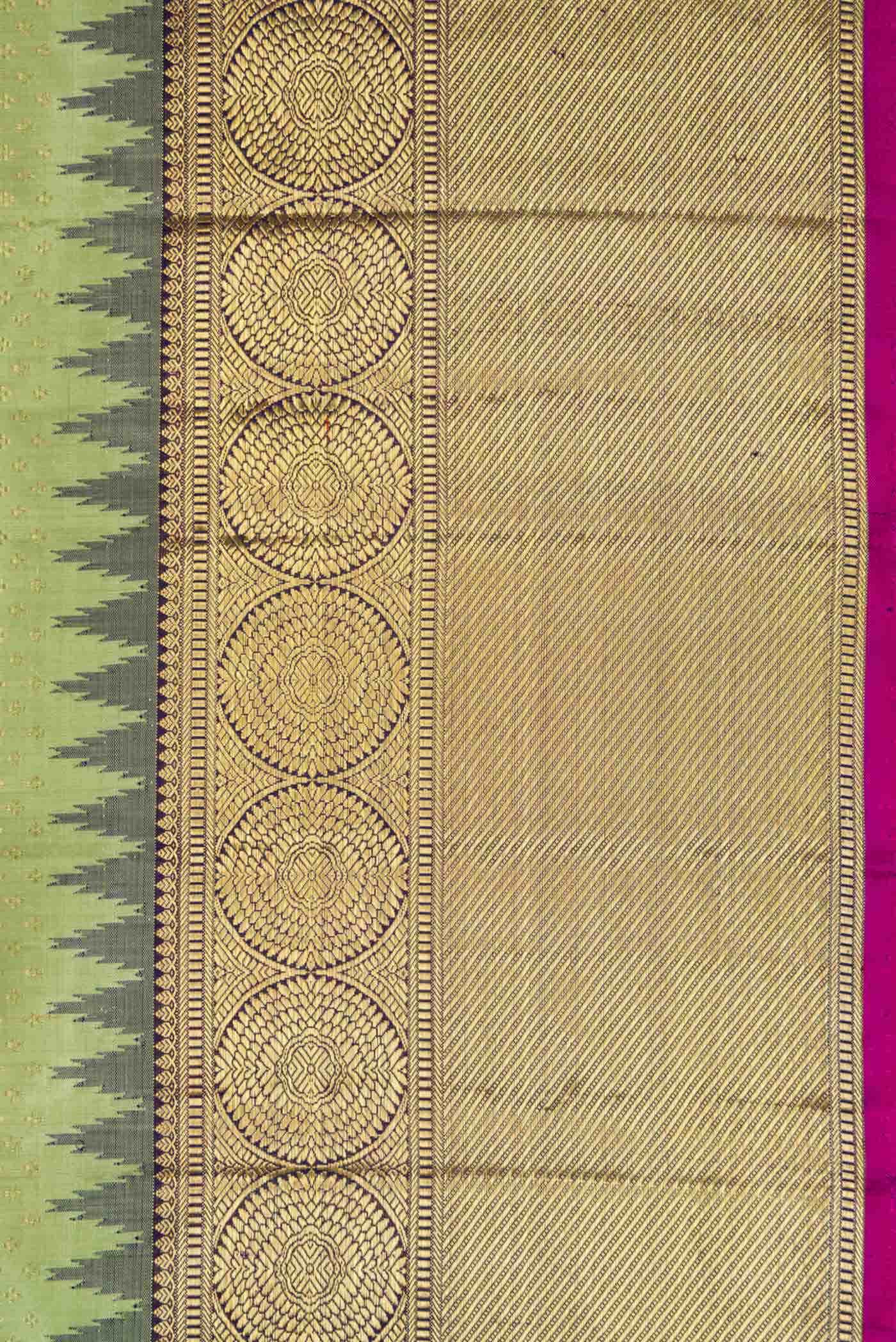 Pure Silk Pure Zari Green Kanchipuram Saree