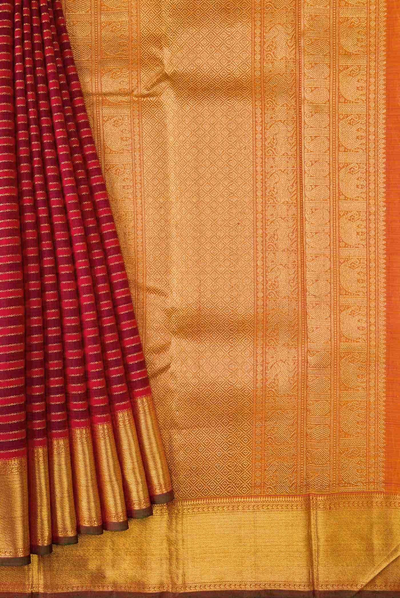 Pure Silk Pure Zari Multi Kanchipuram Saree