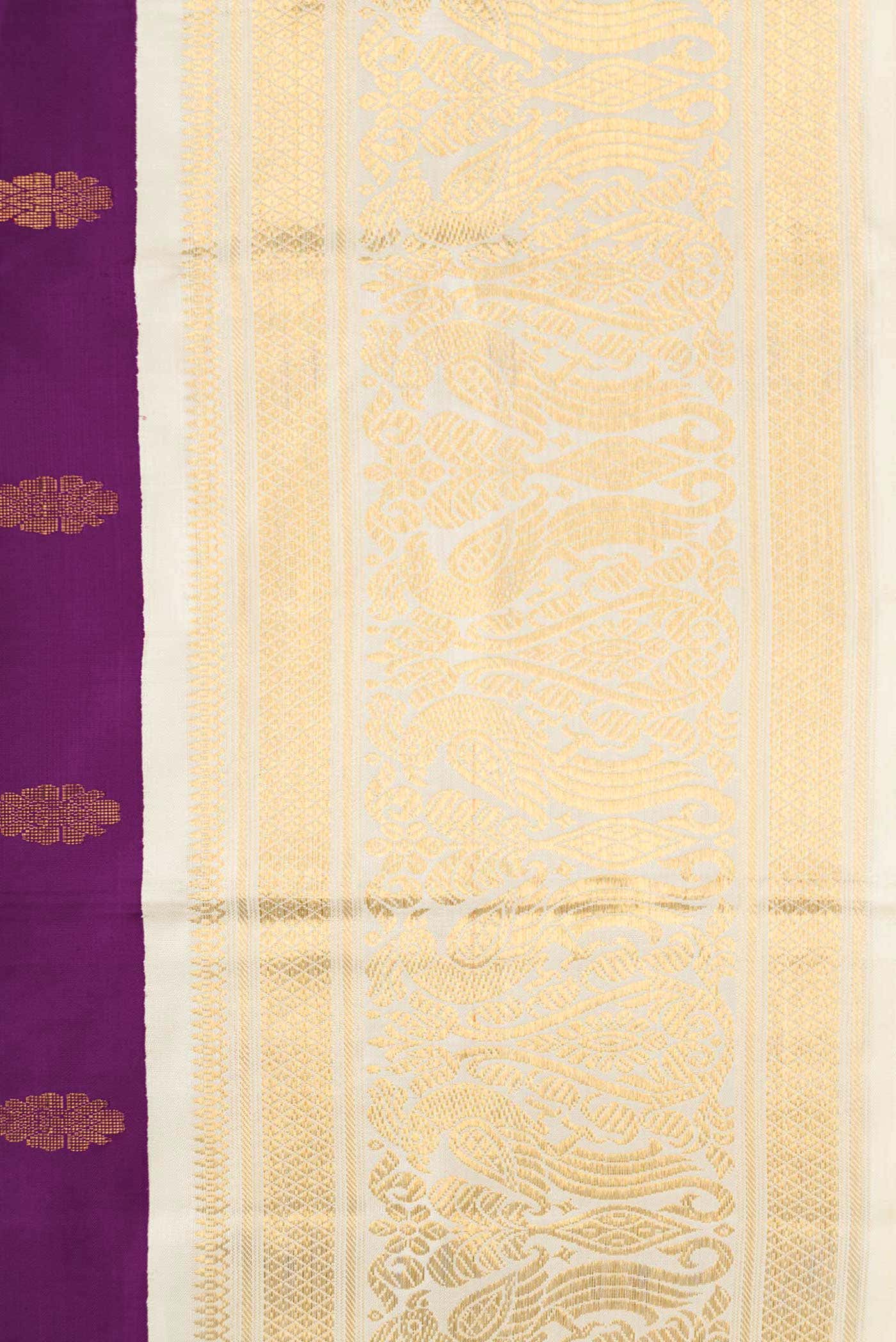 Pure Silk Pure Zari Purple Kanchipuram Saree