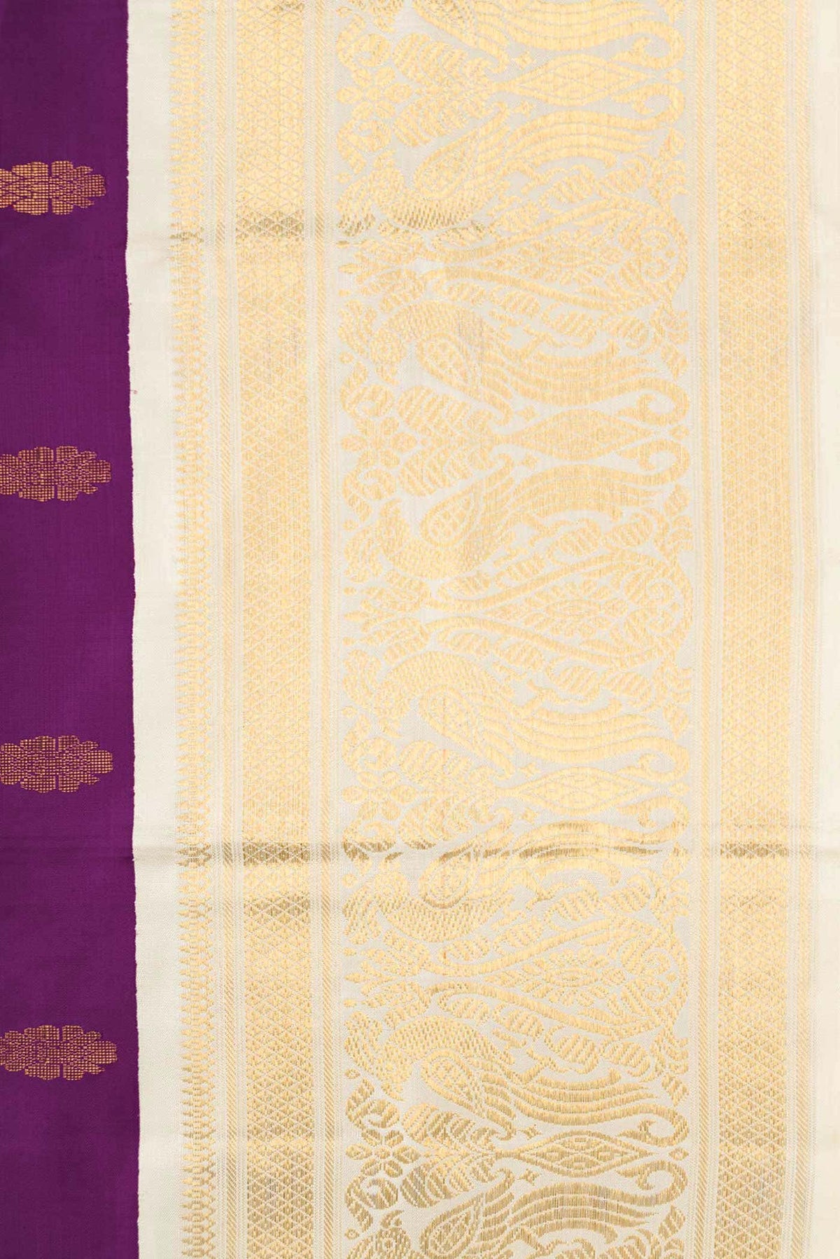 Pure Silk Pure Zari Purple Kanjivaram Saree
