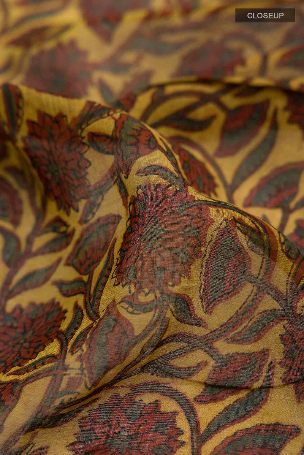 Mustard Chanderi Silk Cotton Saree