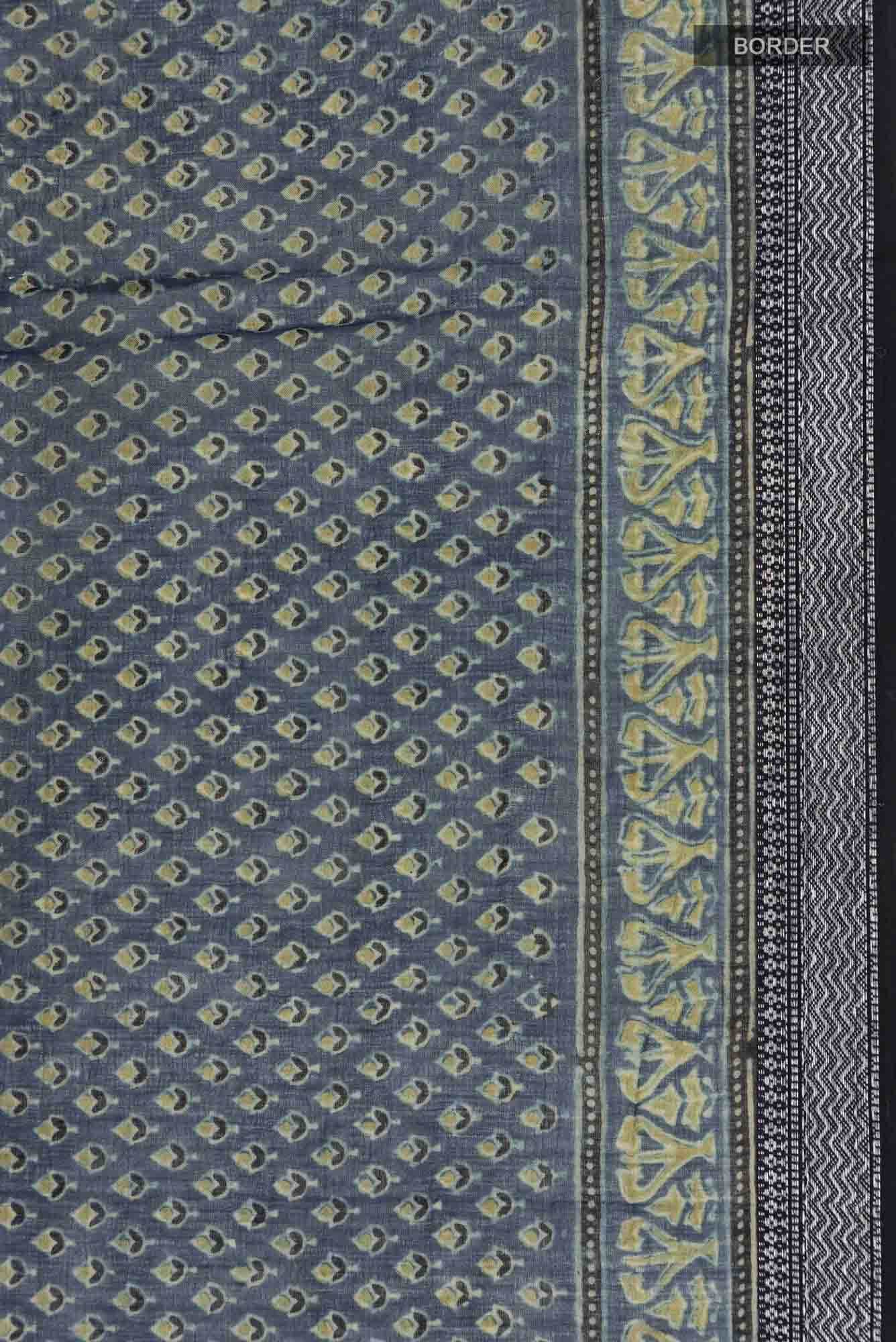 Blue Chanderi Silk Cotton Saree