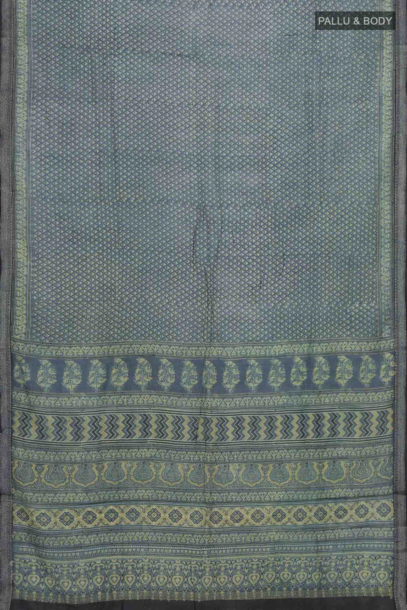 Blue Chanderi Silk Cotton Saree