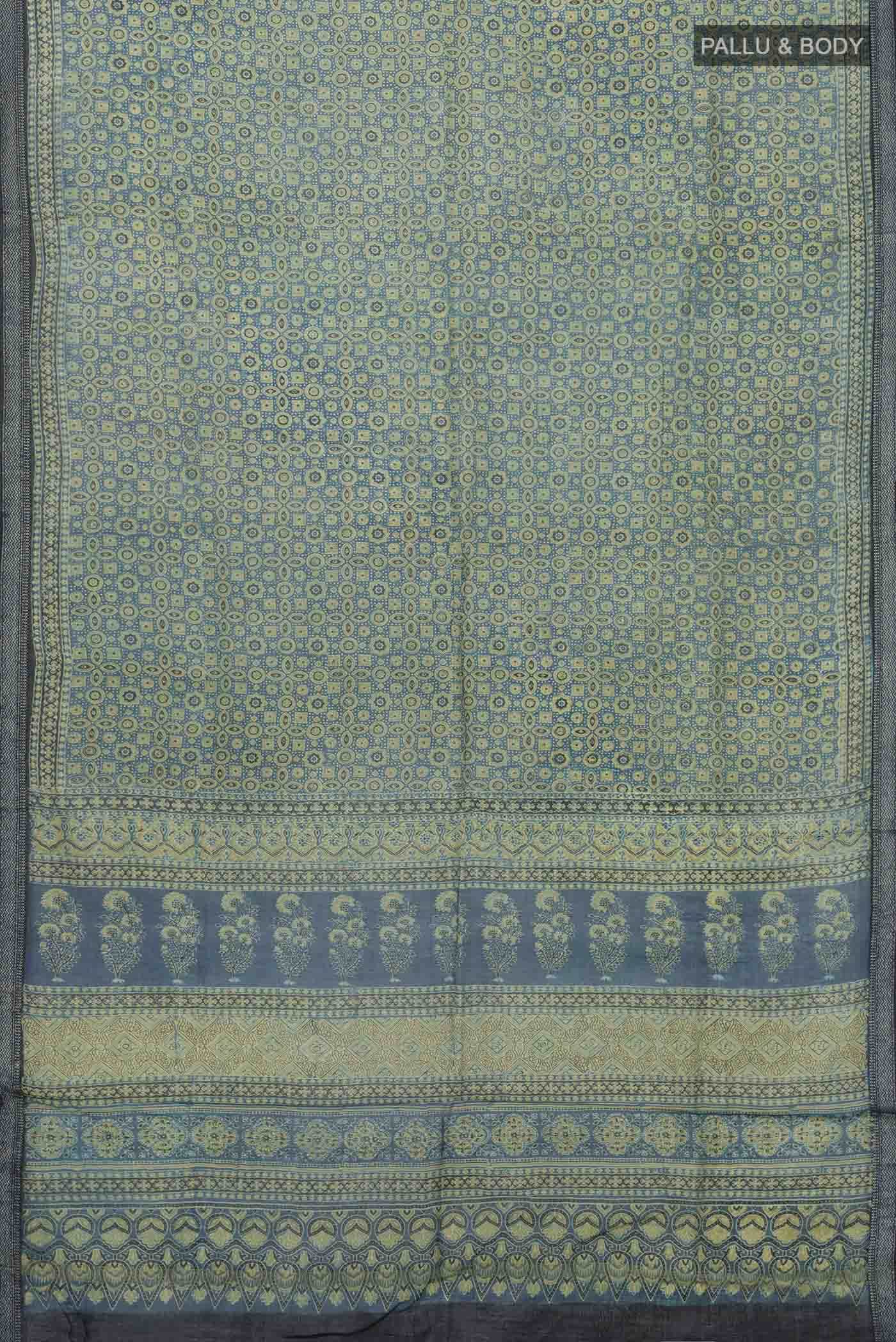 Blue Chanderi Silk Cotton Saree