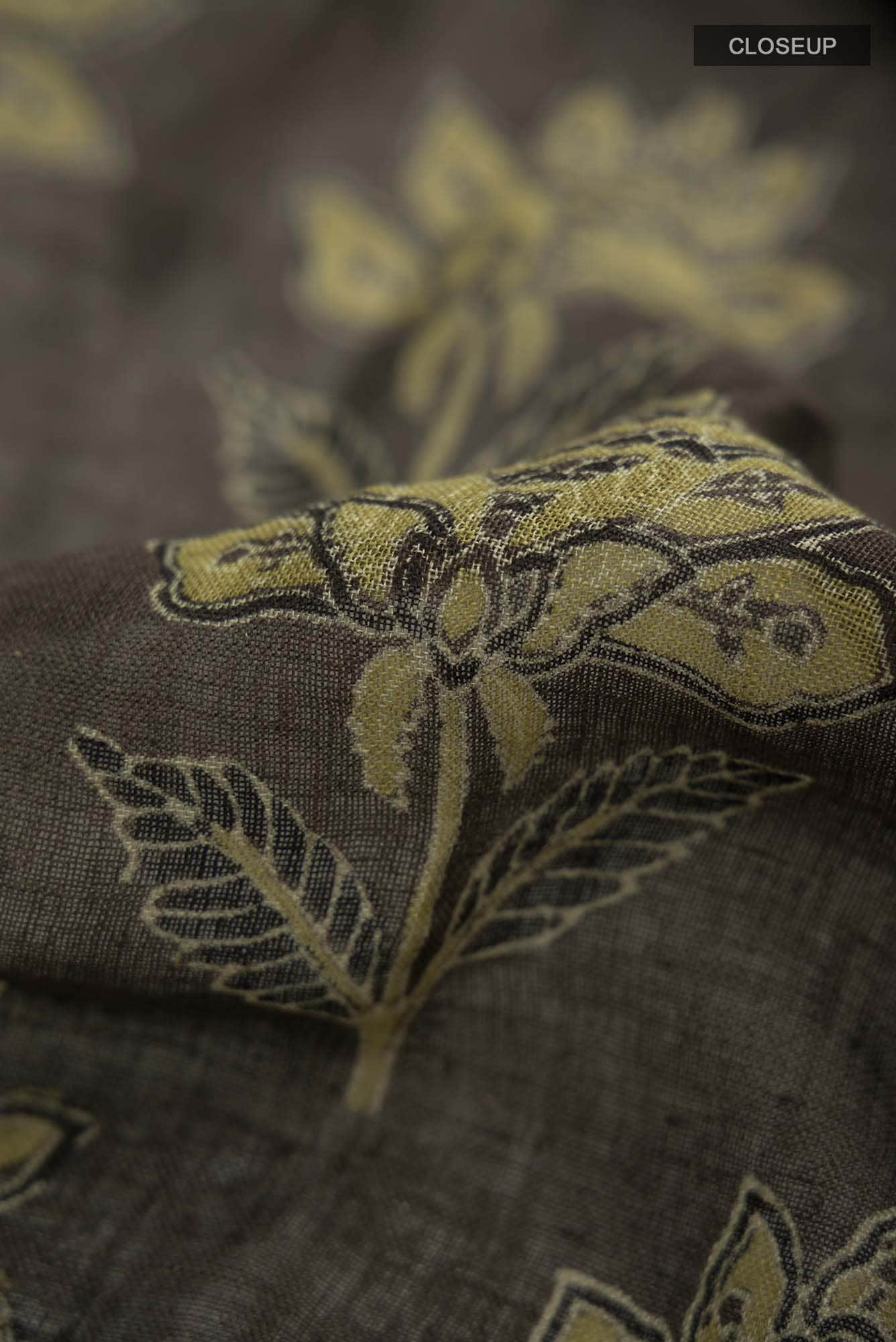 Green Linen Cotton Saree