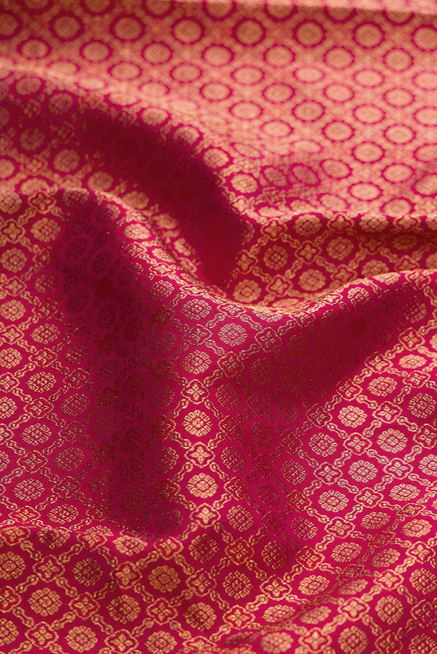 Pure Silk Pure Zari Maroon Dual Tone Kanchipuram Saree
