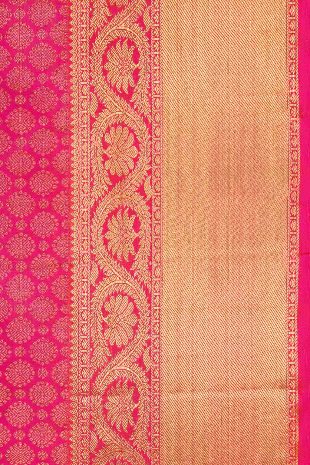 Pure Silk Pure Zari Pink Dual Tone Kanchipuram Saree