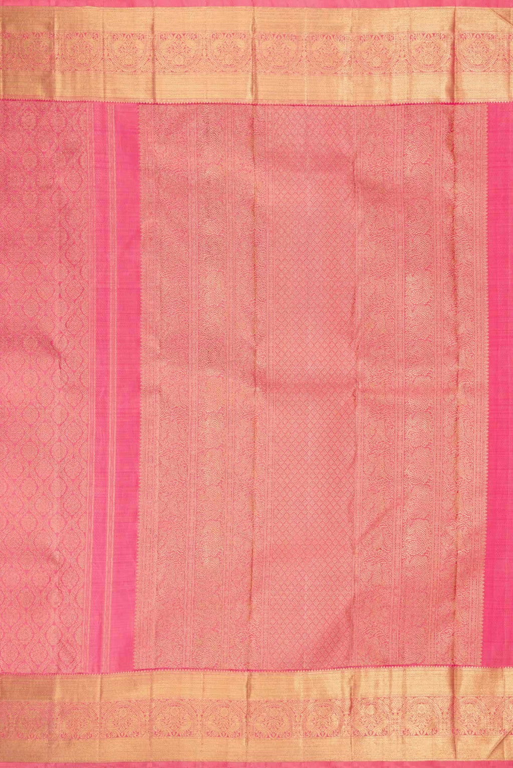 Pure Silk Pure Zari Pink Kanchipuram Saree