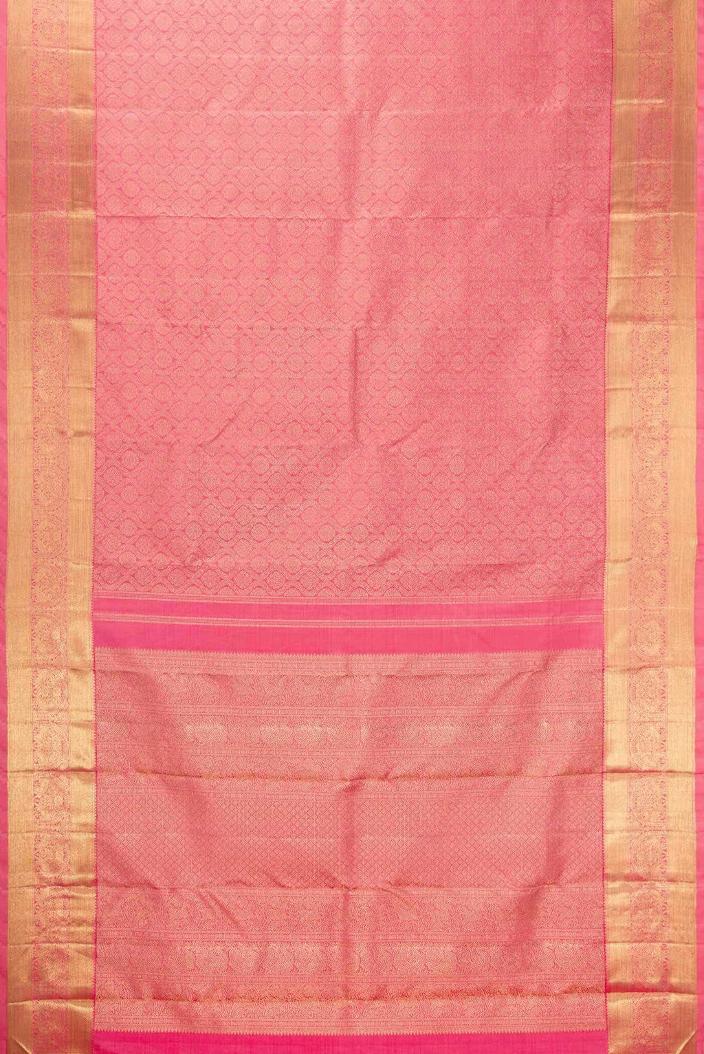 Pure Silk Pure Zari Pink Kanchipuram Saree