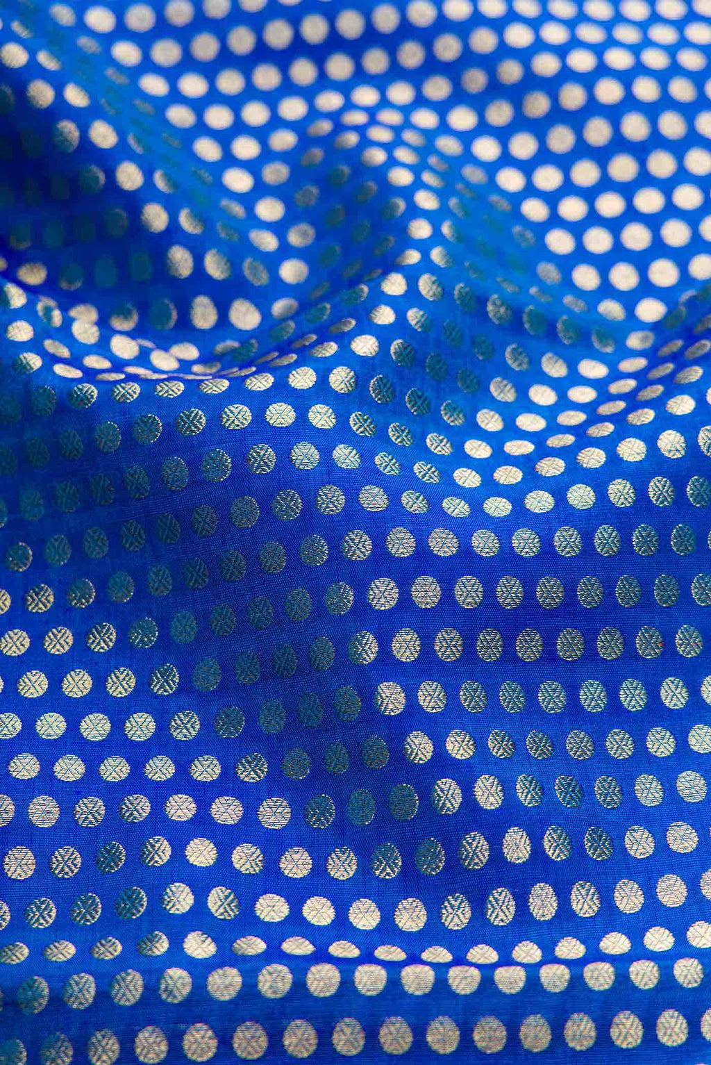 Pure Silk Pure Zari Peacock Blue Dual Tone Kanchipuram Saree