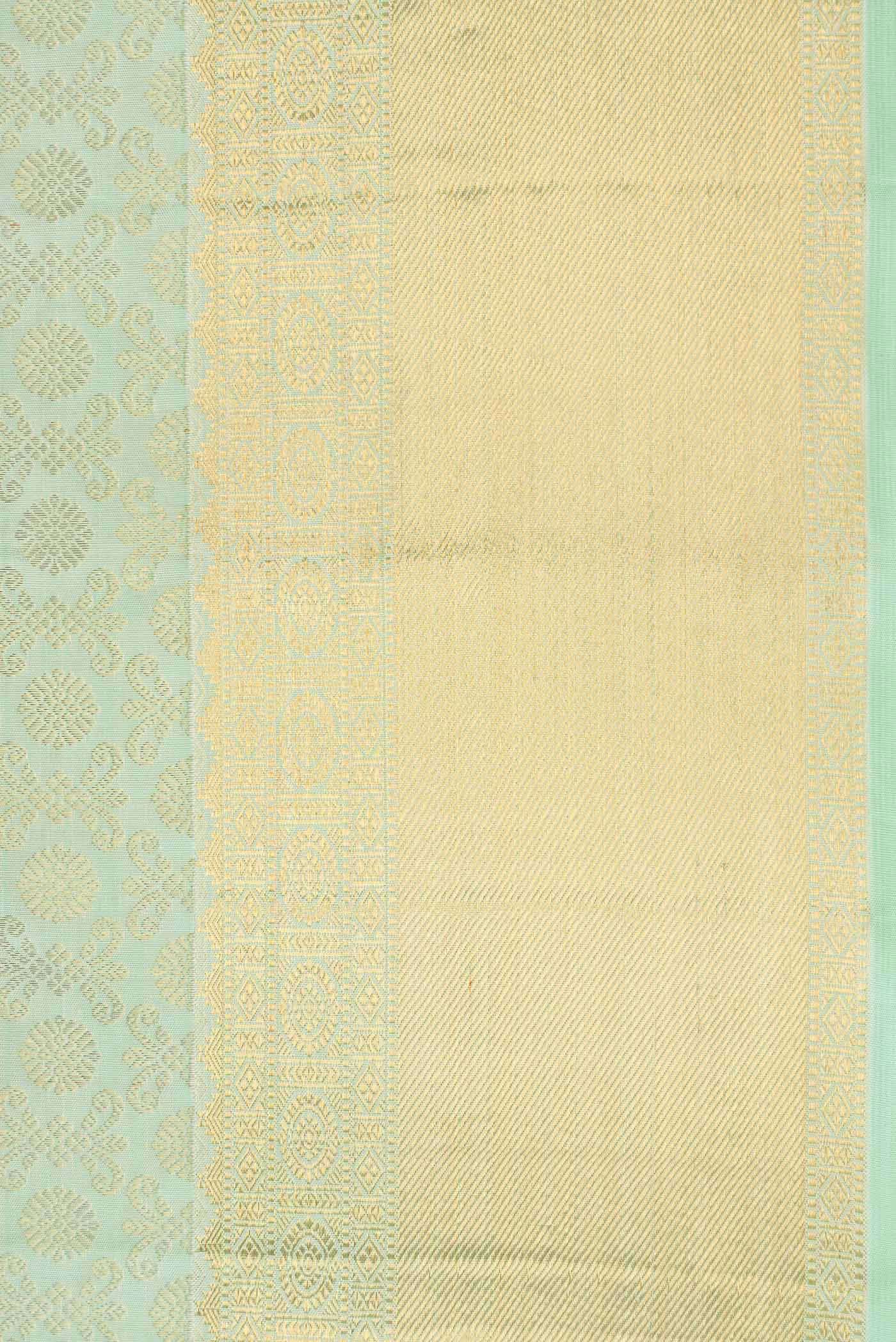 Pure Silk Pure Zari Light Green Kanjivaram Saree
