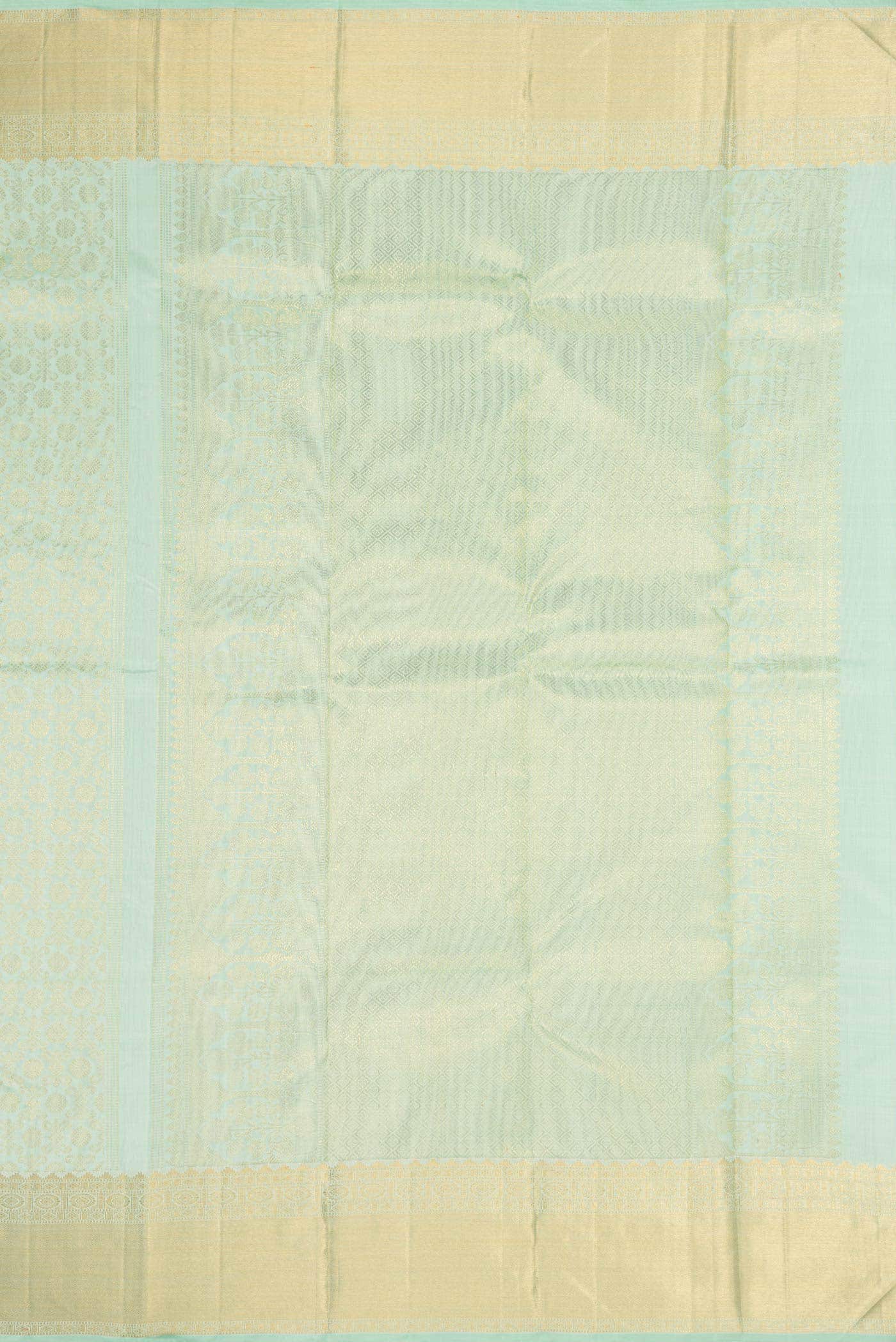 Pure Silk Pure Zari Light Green Kanchipuram Saree