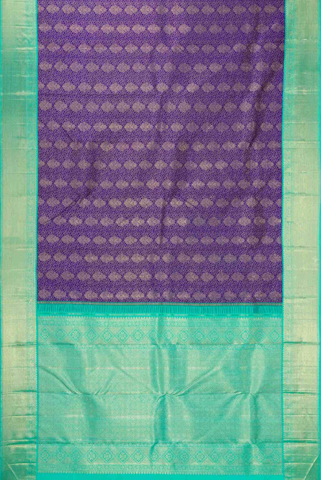 Pure Silk Pure Zari Royal Blue Kanchipuram Saree