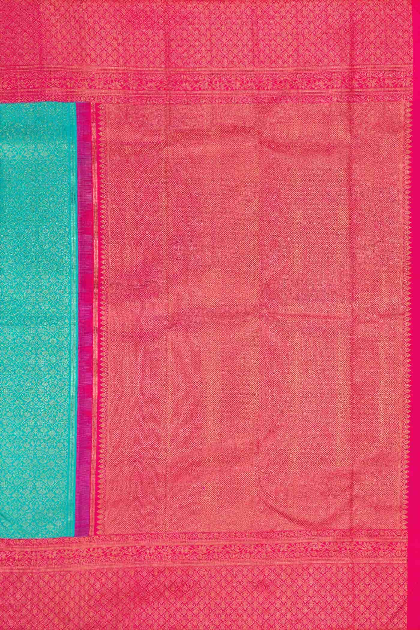 Pure Silk Pure Zari Sky Blue Kanchipuram Saree