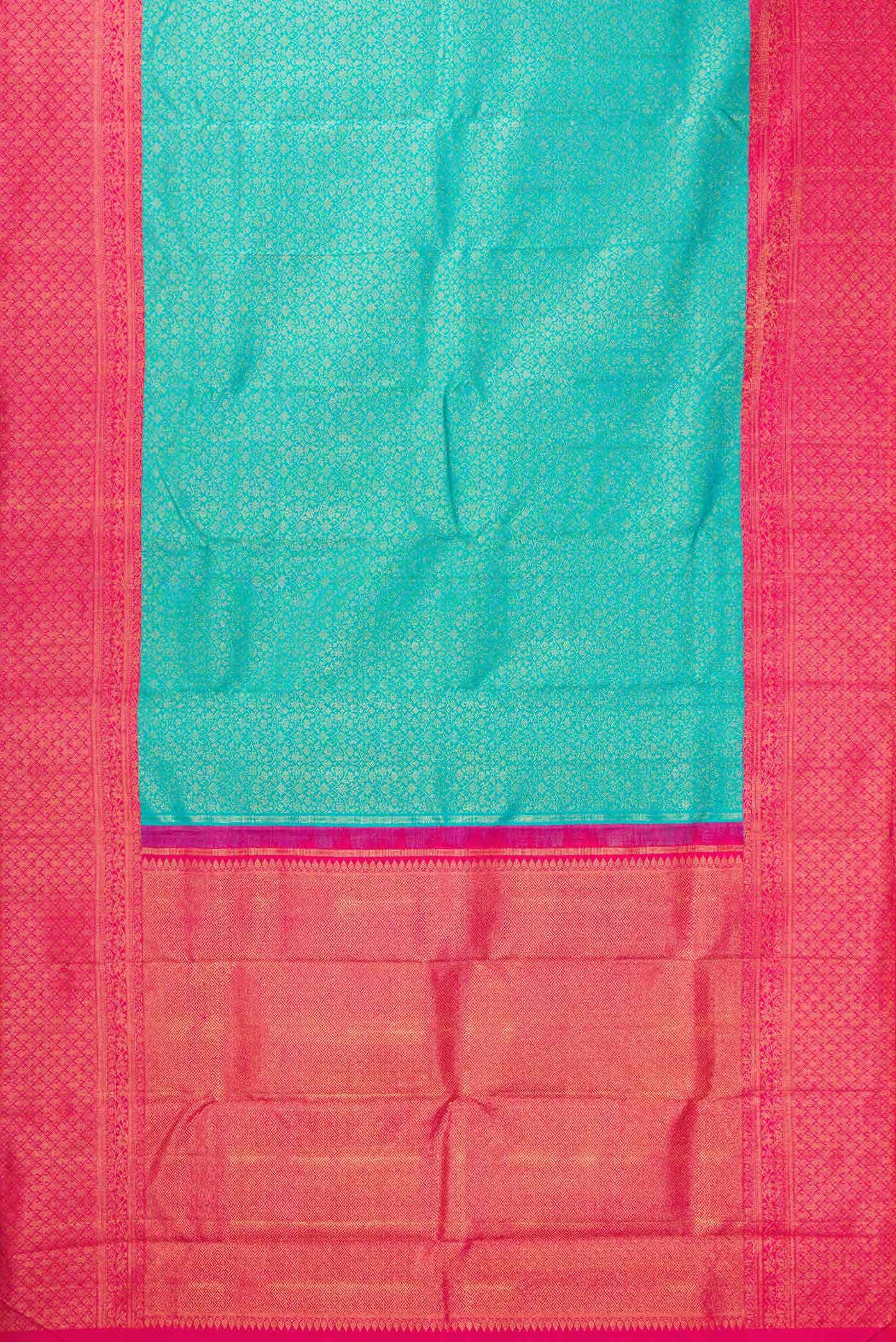 Pure Silk Pure Zari Sky Blue Kanchipuram Saree